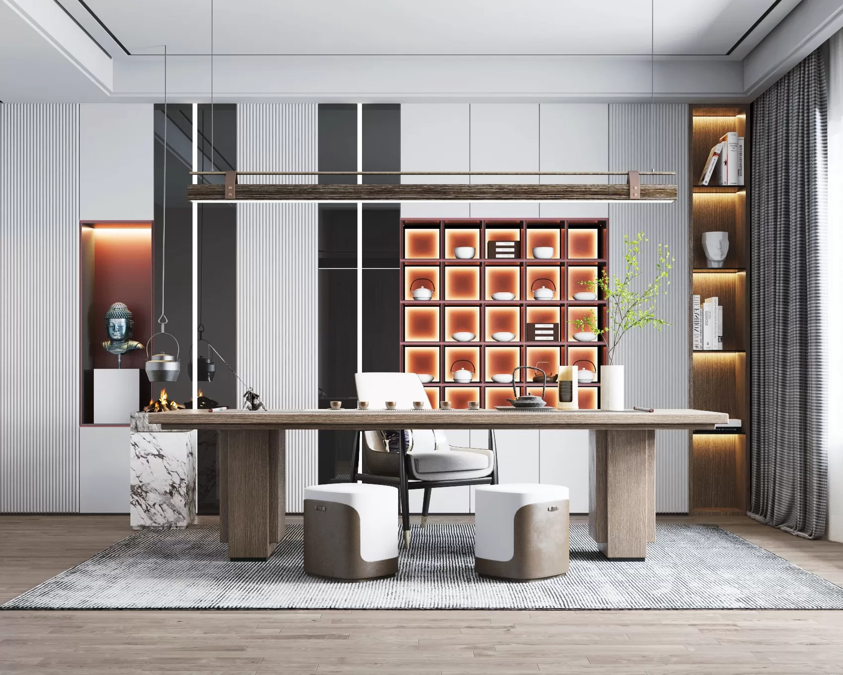 HOUSE SPACE 3D SCENES – TEA ROOM – 0047