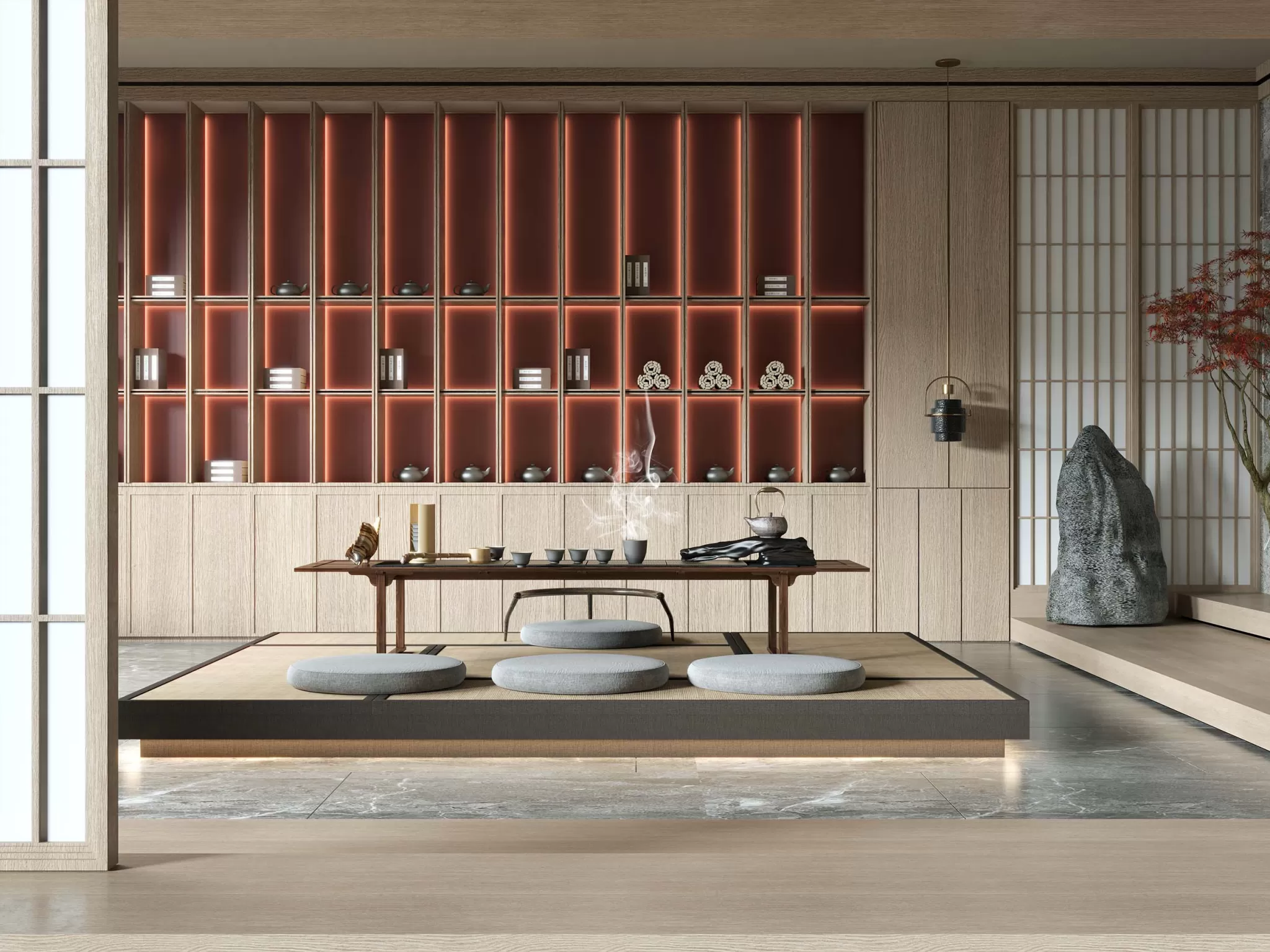 HOUSE SPACE 3D SCENES – TEA ROOM – 0056