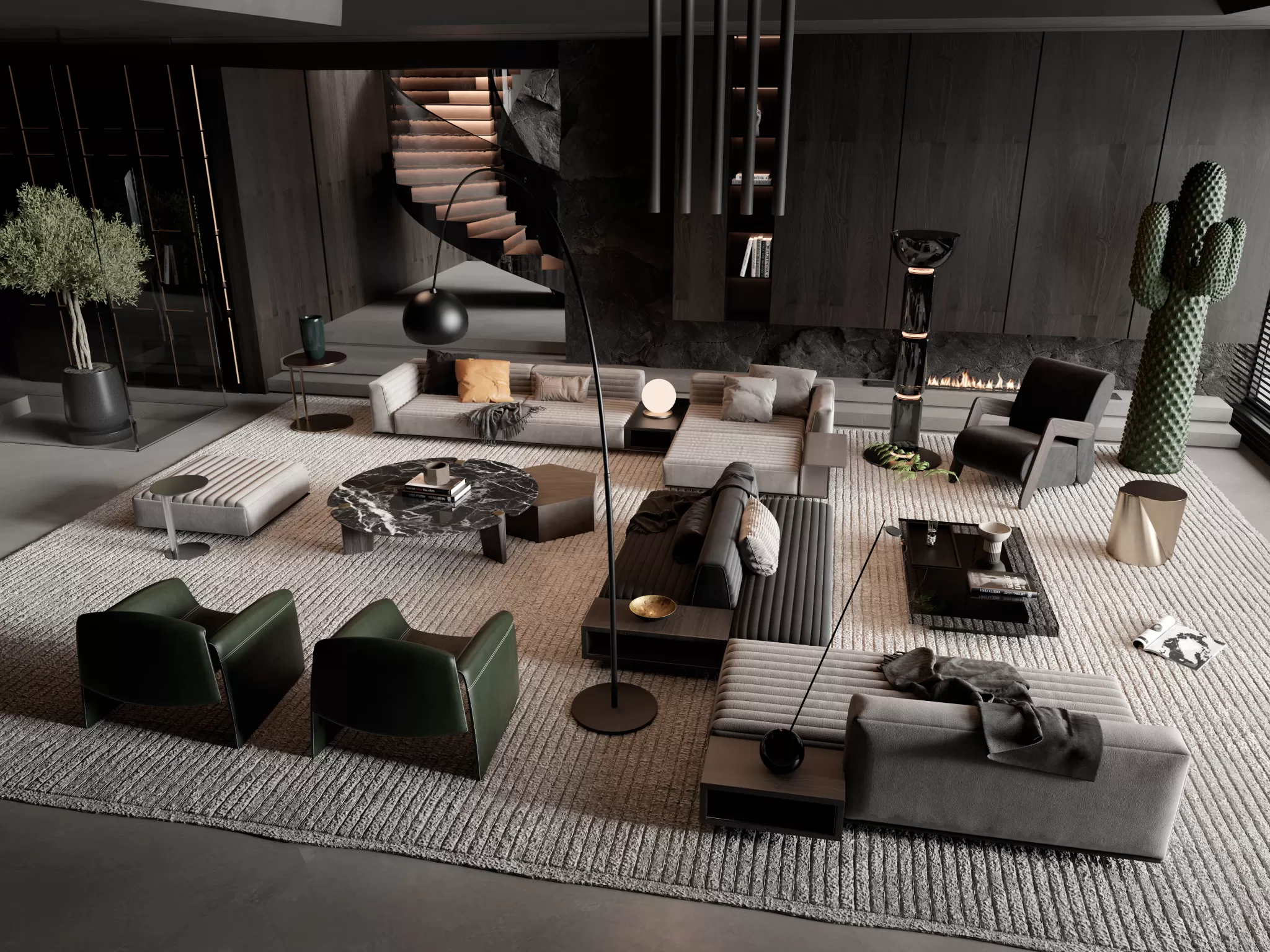 HOUSE SPACE 3D SCENES – SOFA – 0002
