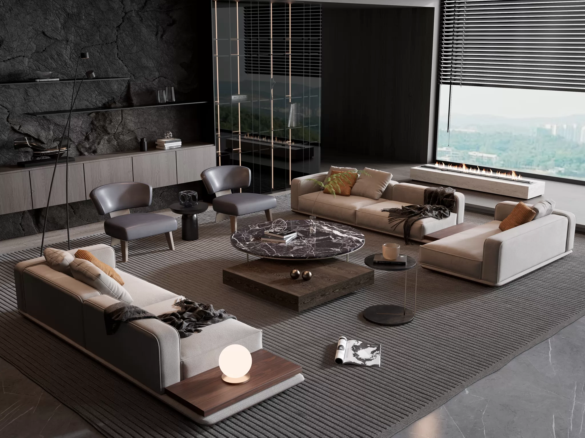 HOUSE SPACE 3D SCENES – SOFA – 0010
