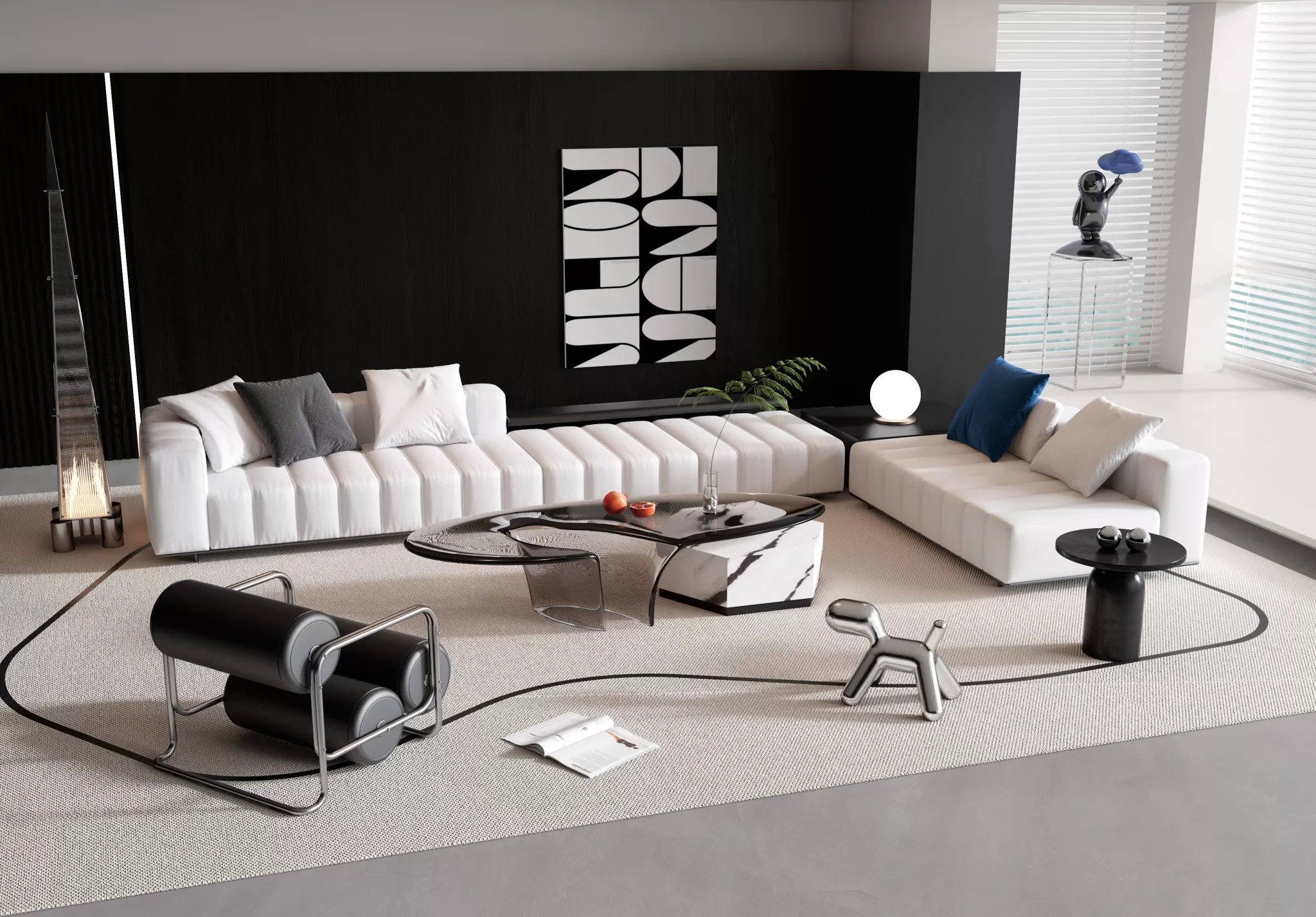HOUSE SPACE 3D SCENES – SOFA – 0021