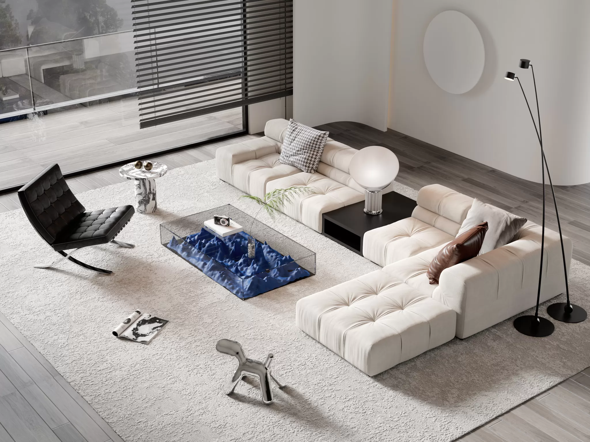 HOUSE SPACE 3D SCENES – SOFA – 0031