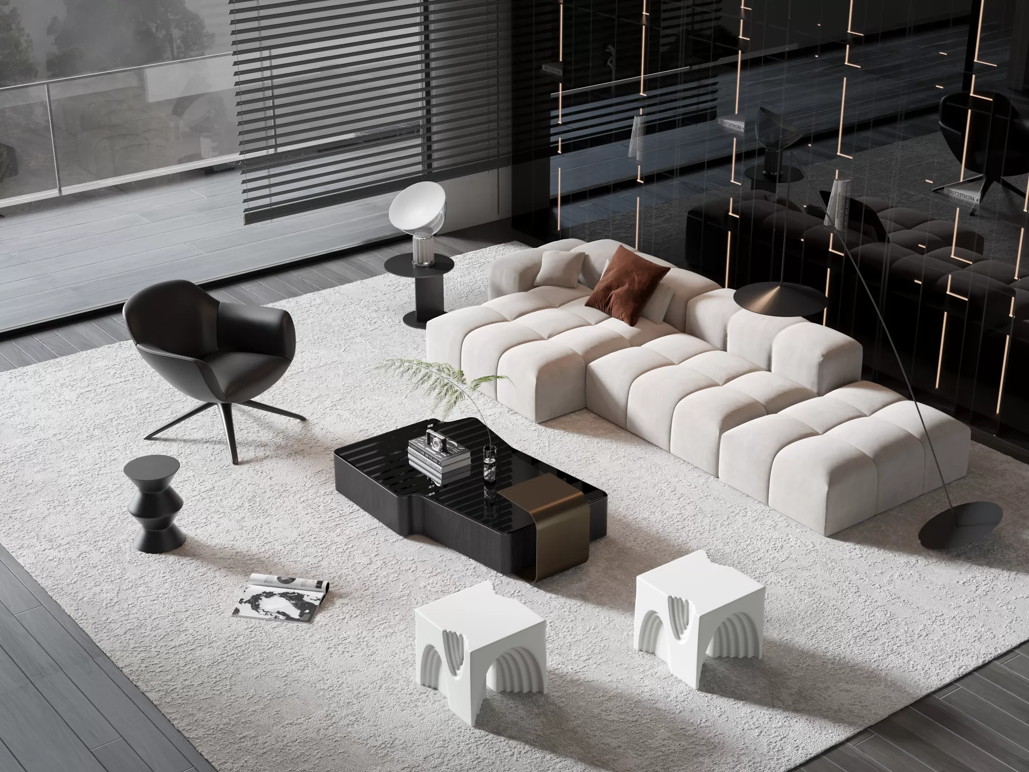 HOUSE SPACE 3D SCENES – SOFA – 0033