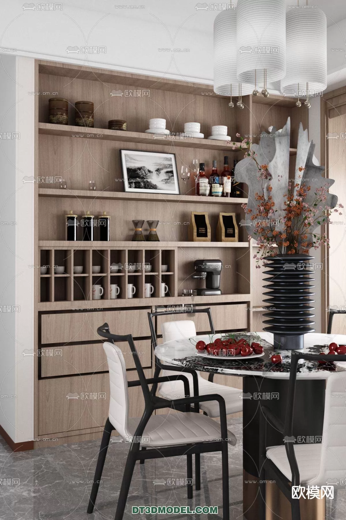 WABI SABI STYLE 3D MODELS – DINING TABLE – 0004