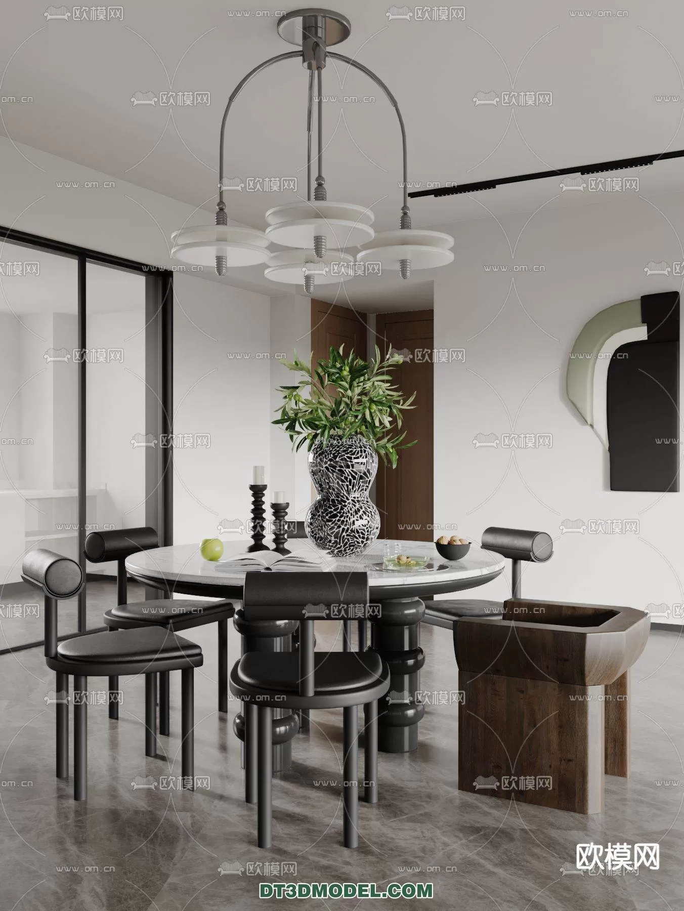 WABI SABI STYLE 3D MODELS – DINING TABLE – 0005