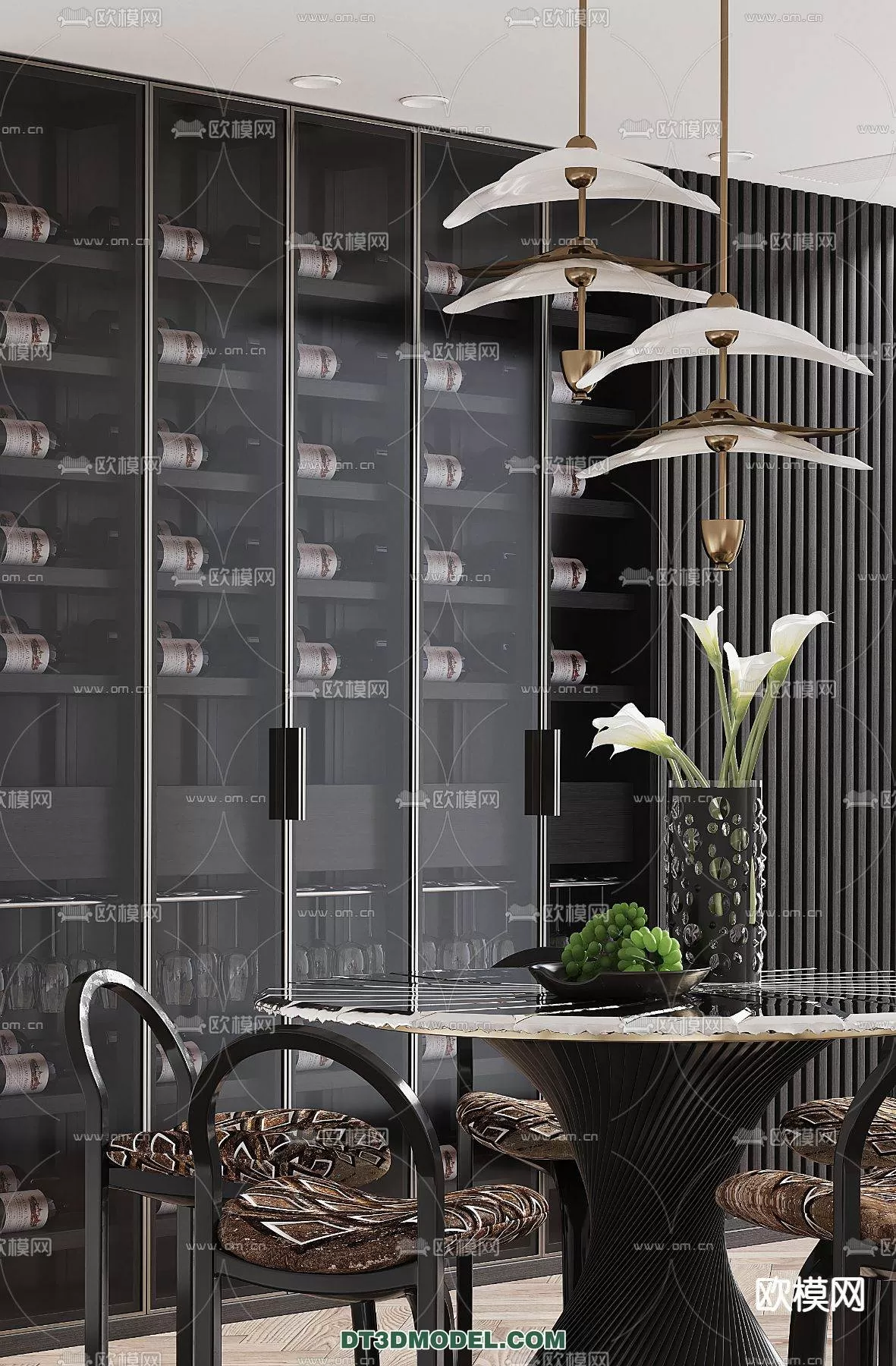 WABI SABI STYLE 3D MODELS – DINING TABLE – 0010