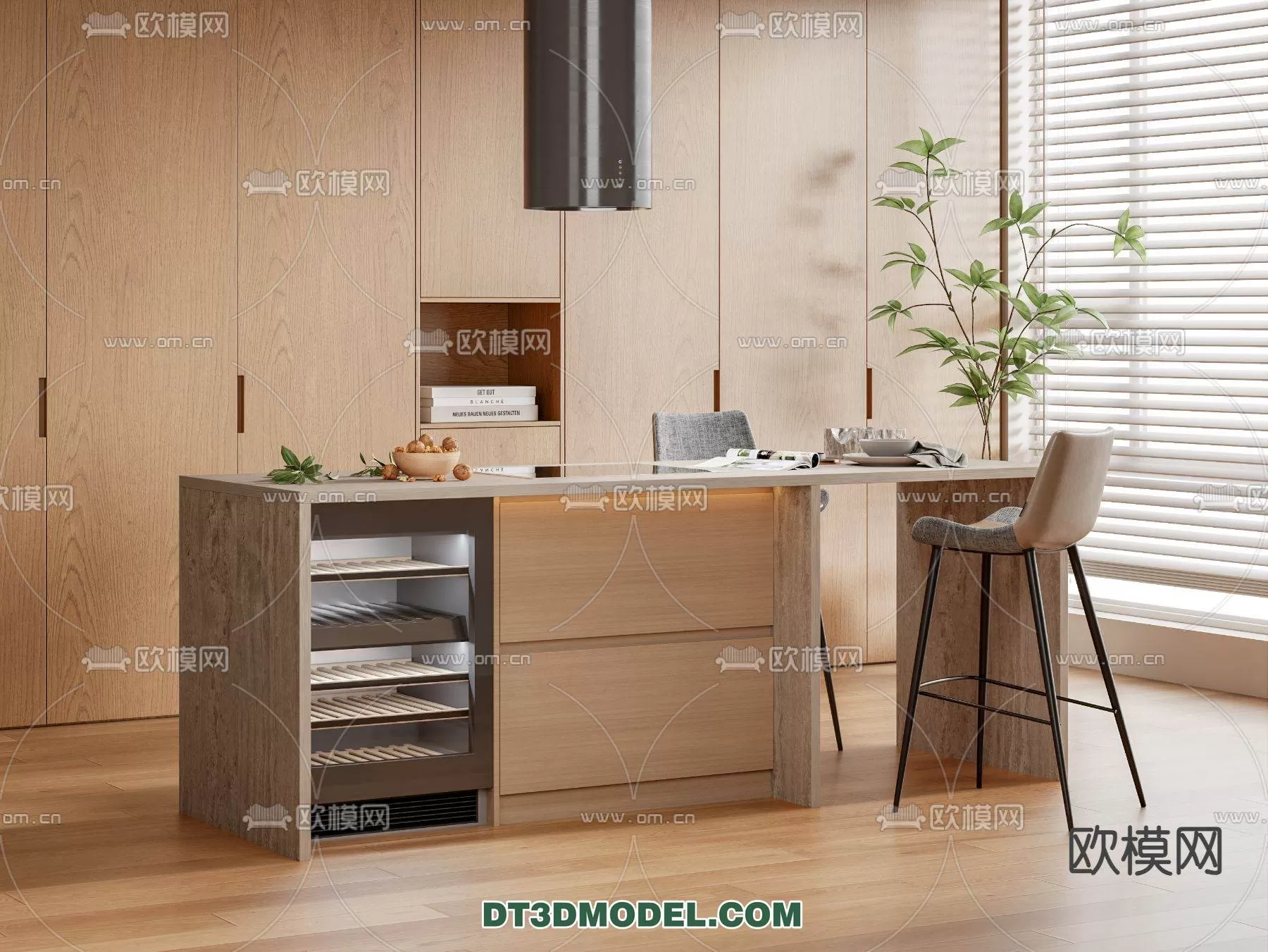 WABI SABI STYLE 3D MODELS – DINING TABLE – 0023