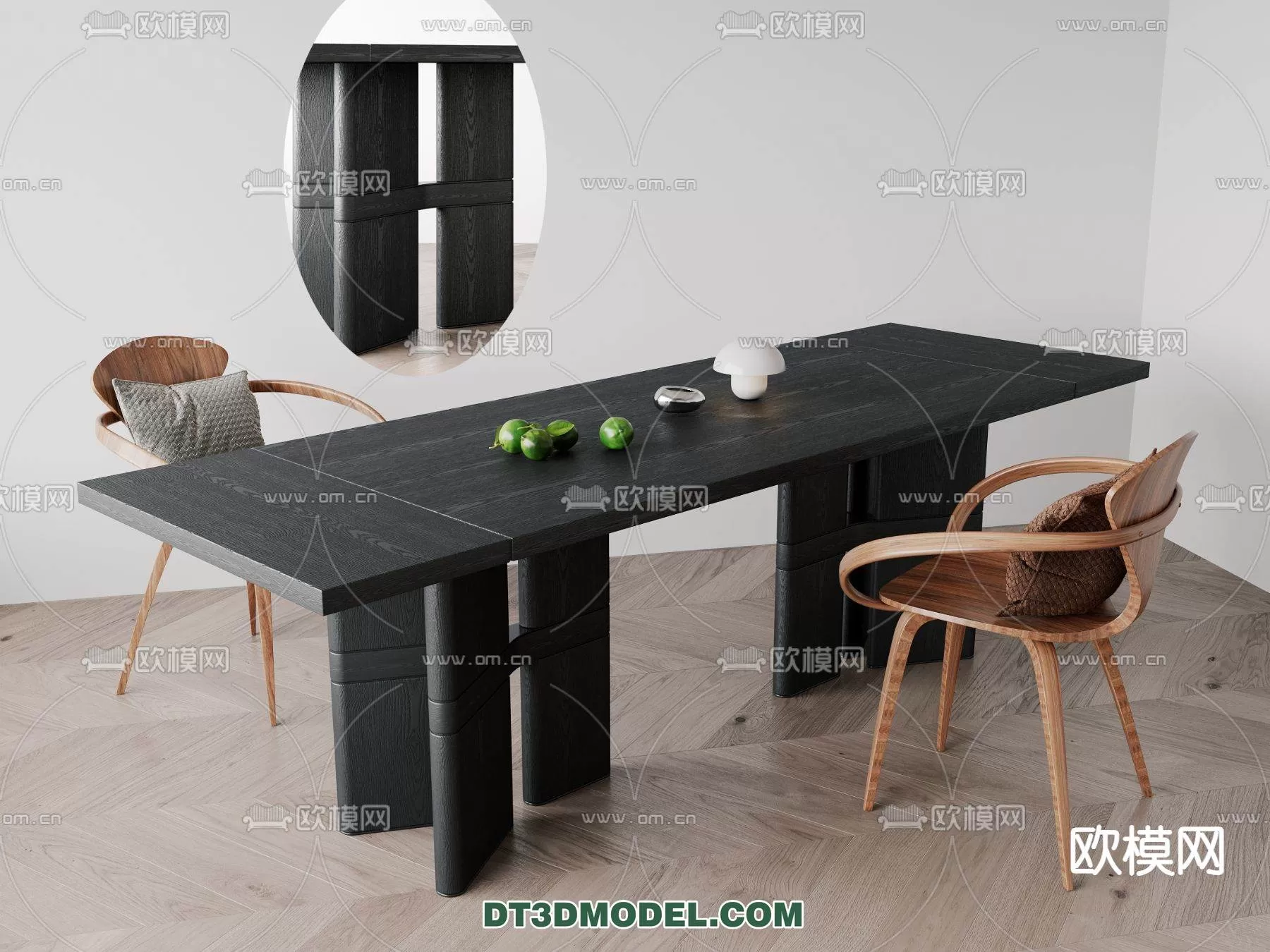 WABI SABI STYLE 3D MODELS – DINING TABLE – 0025