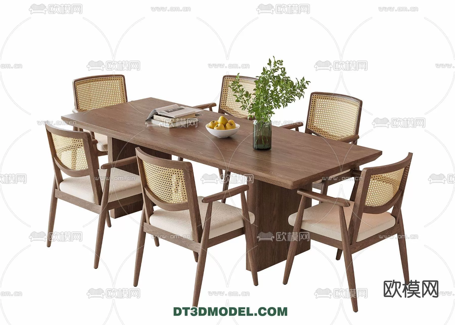 WABI SABI STYLE 3D MODELS – DINING TABLE – 0029