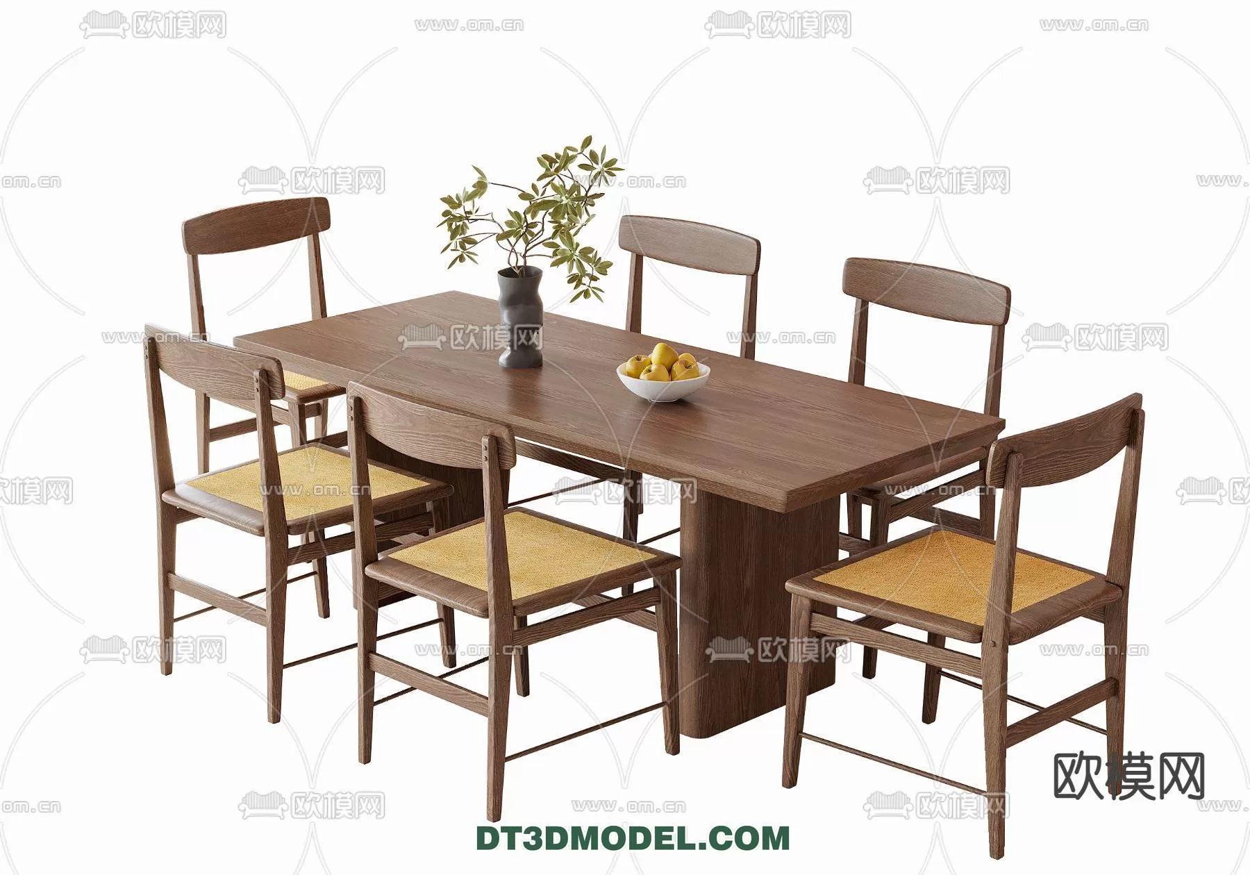 WABI SABI STYLE 3D MODELS – DINING TABLE – 0030