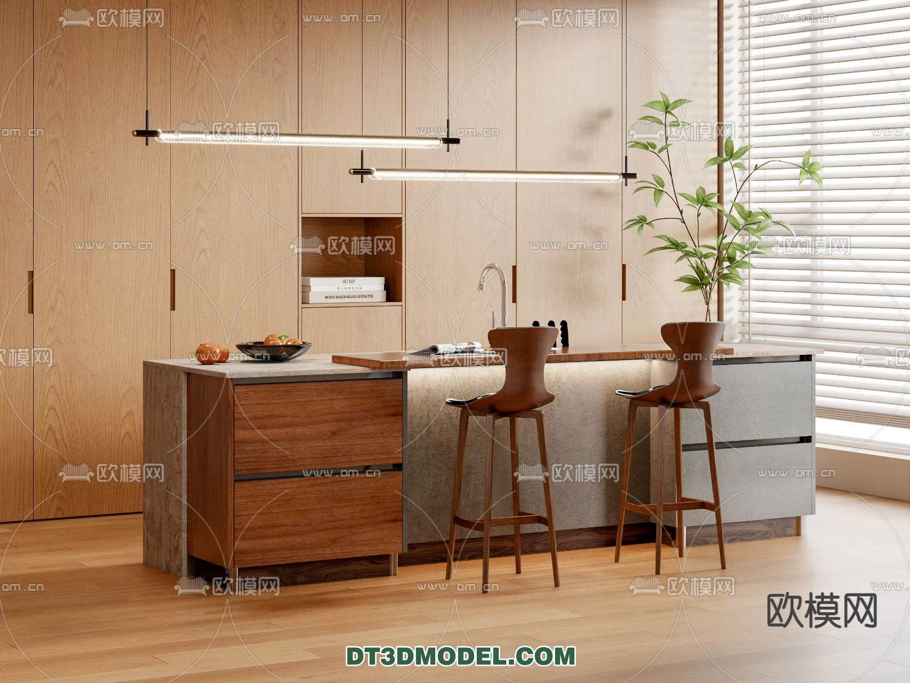 WABI SABI STYLE 3D MODELS – DINING TABLE – 0031