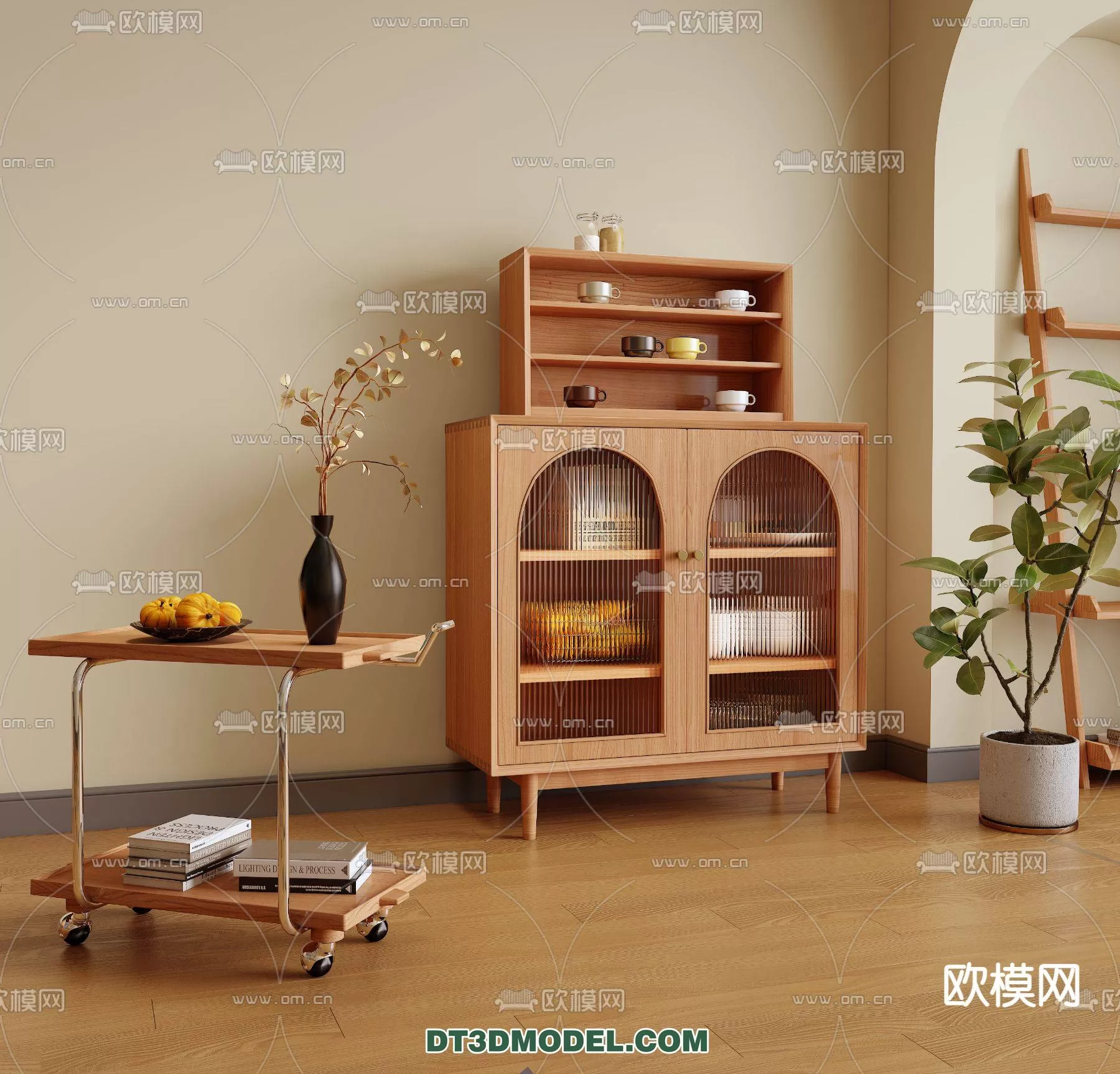 WABI SABI STYLE 3D MODELS – CABINETS – 0154