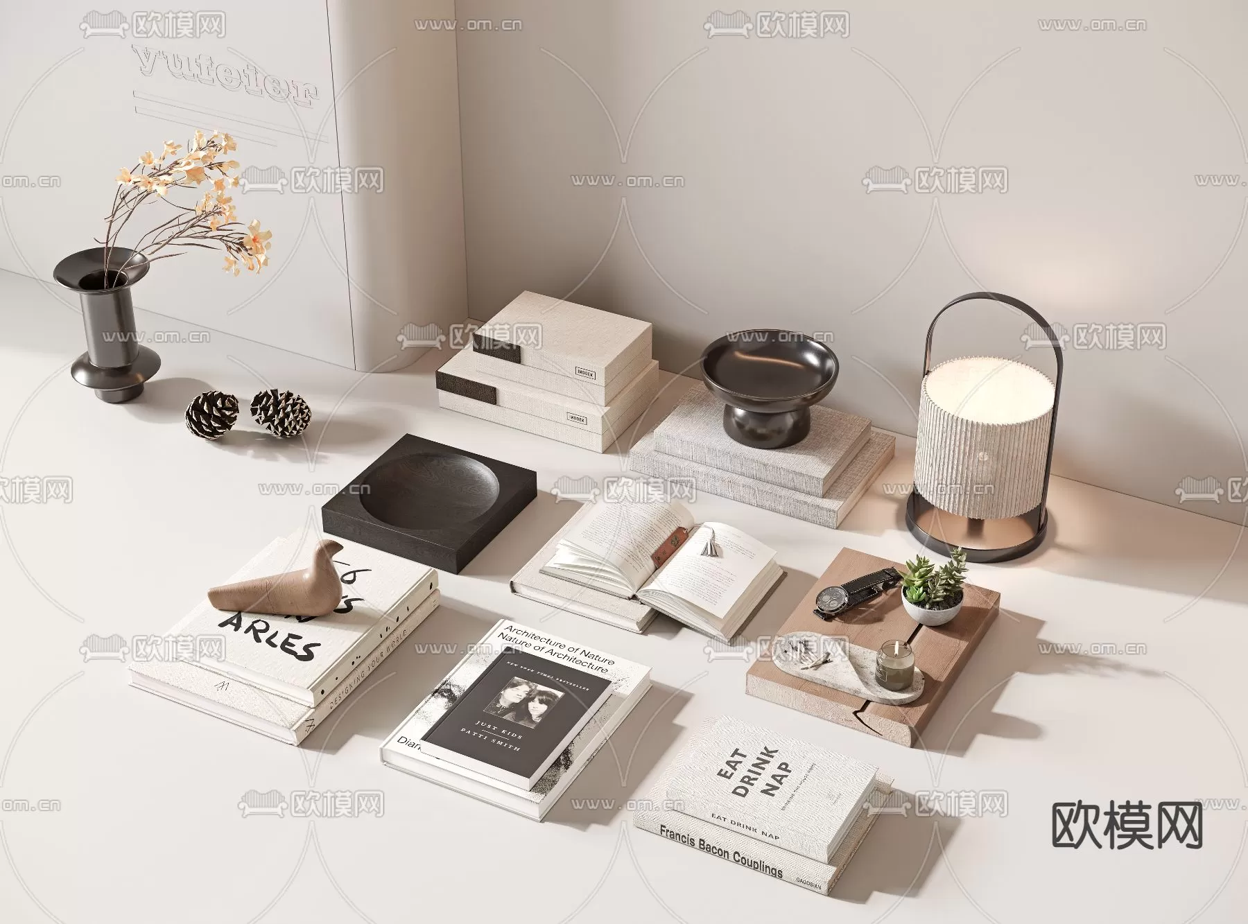 WABI SABI STYLE 3D MODELS – DECOR SETS – 0173