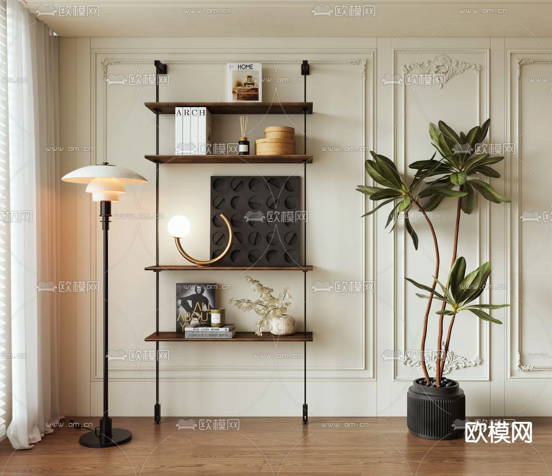 WABI SABI STYLE 3D MODELS – DECOR SETS – 0178