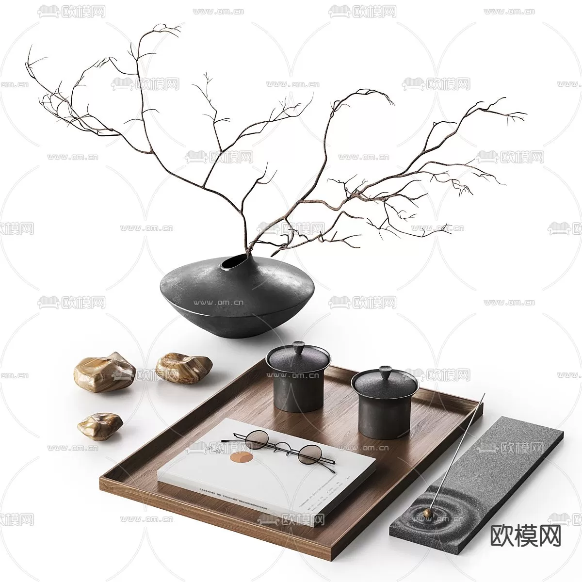 WABI SABI STYLE 3D MODELS – DECOR SETS – 0181