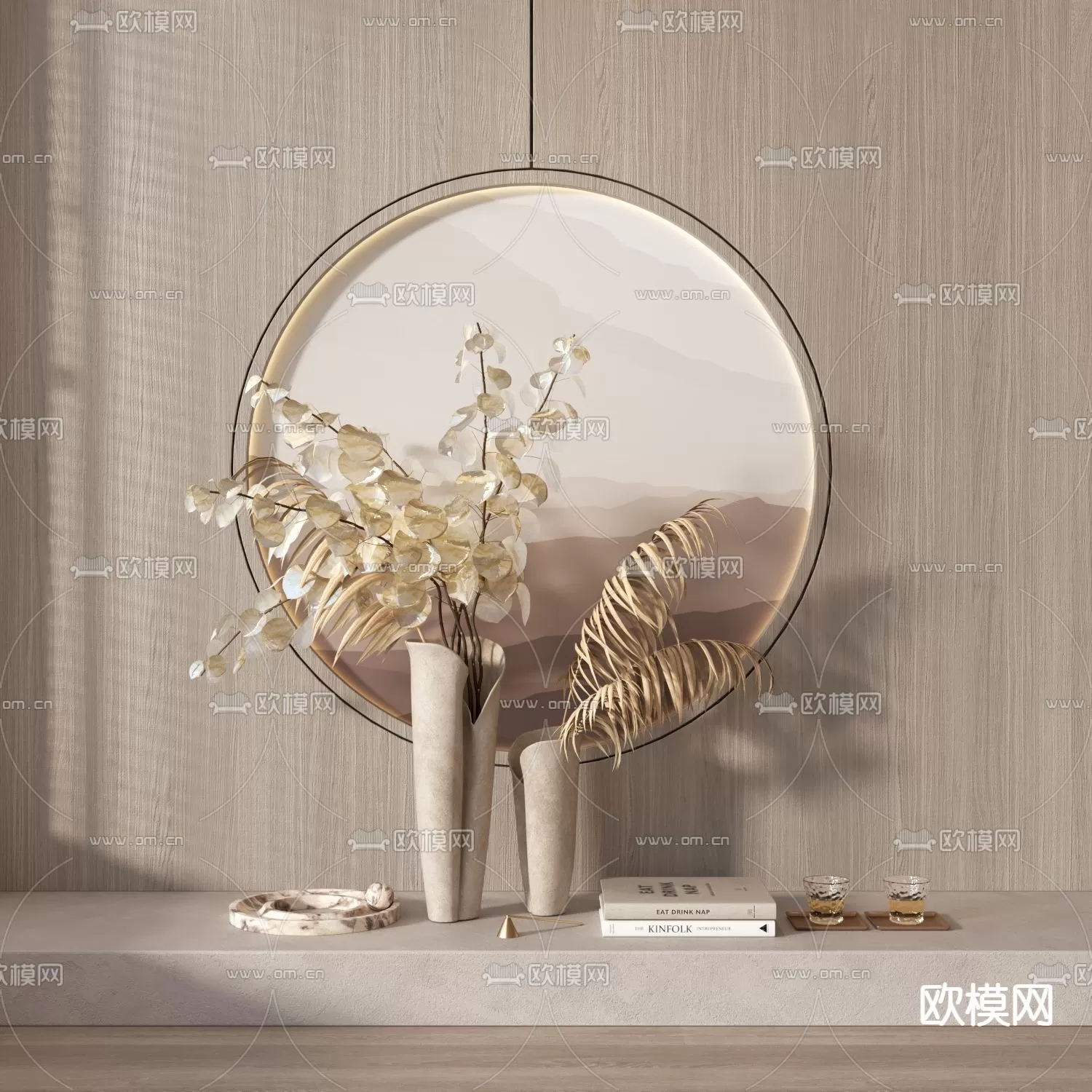 WABI SABI STYLE 3D MODELS – DECOR SETS – 0182