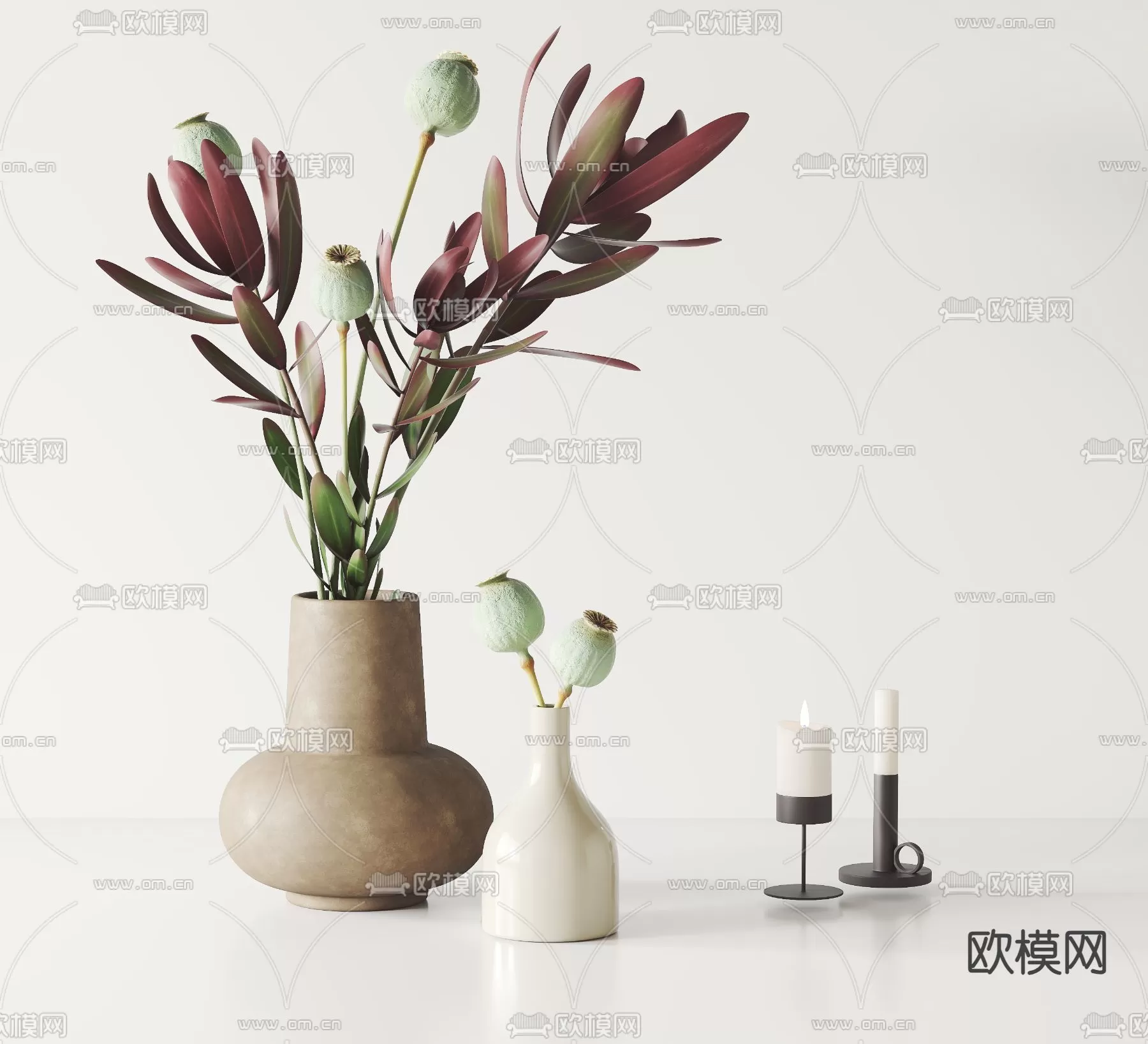 WABI SABI STYLE 3D MODELS – DECOR SETS – 0185