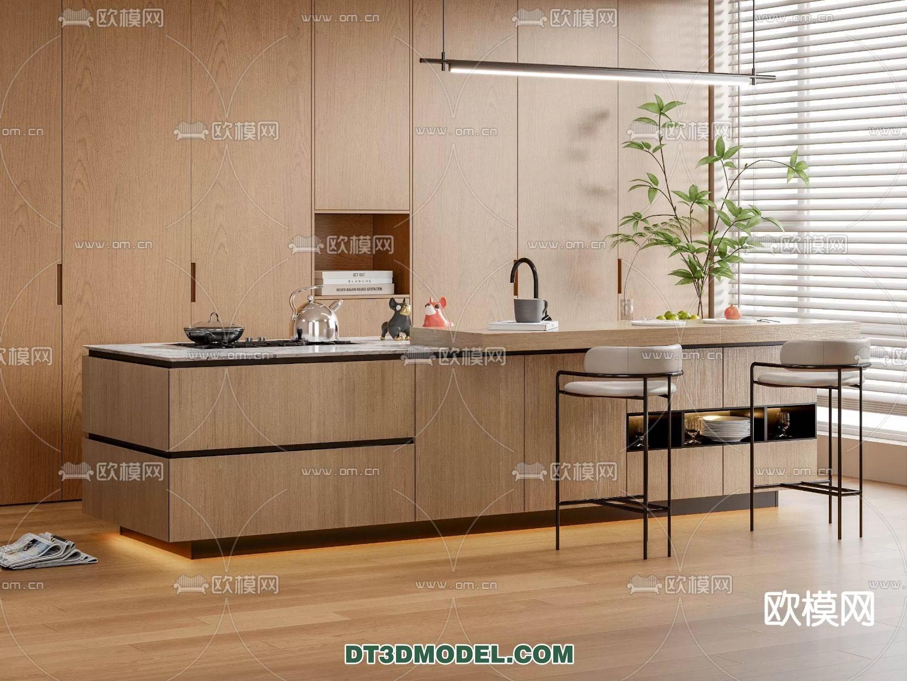 WABI SABI STYLE 3D MODELS – DINING TABLE – 0036