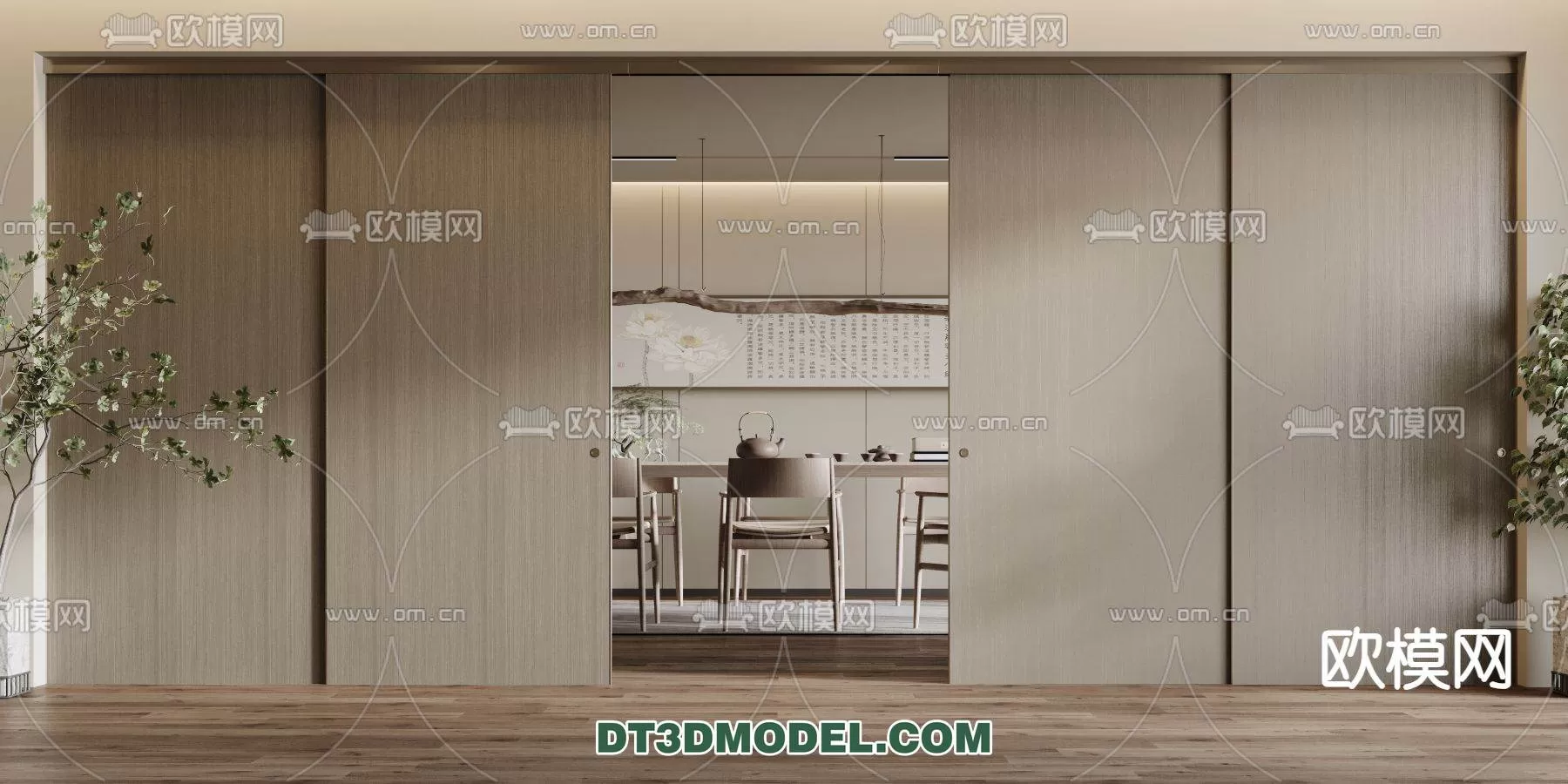 WABI SABI STYLE 3D MODELS – DINING TABLE – 0041