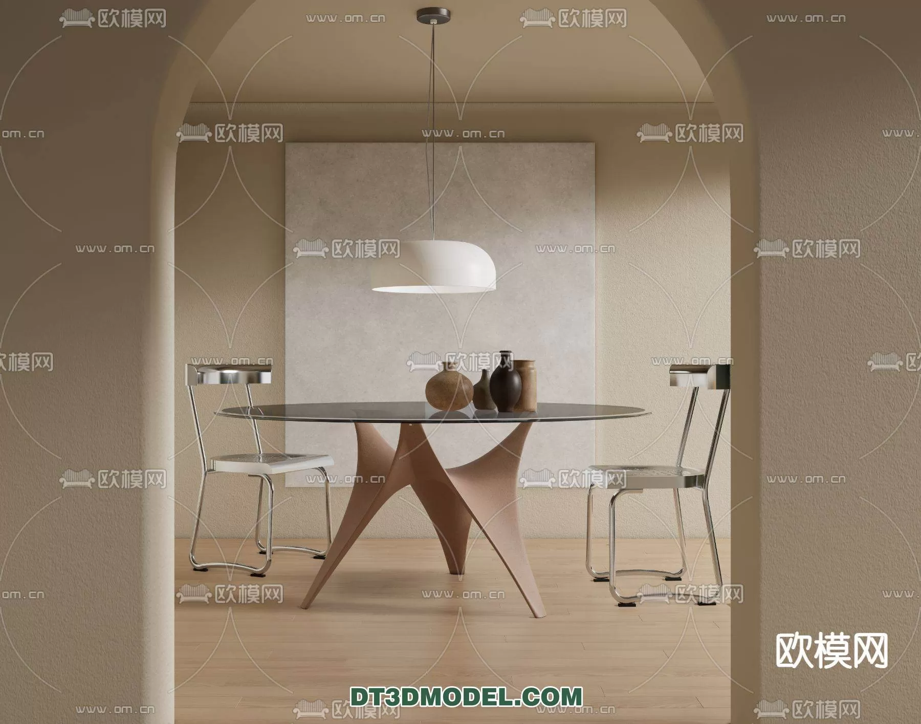 WABI SABI STYLE 3D MODELS – DINING TABLE – 0042