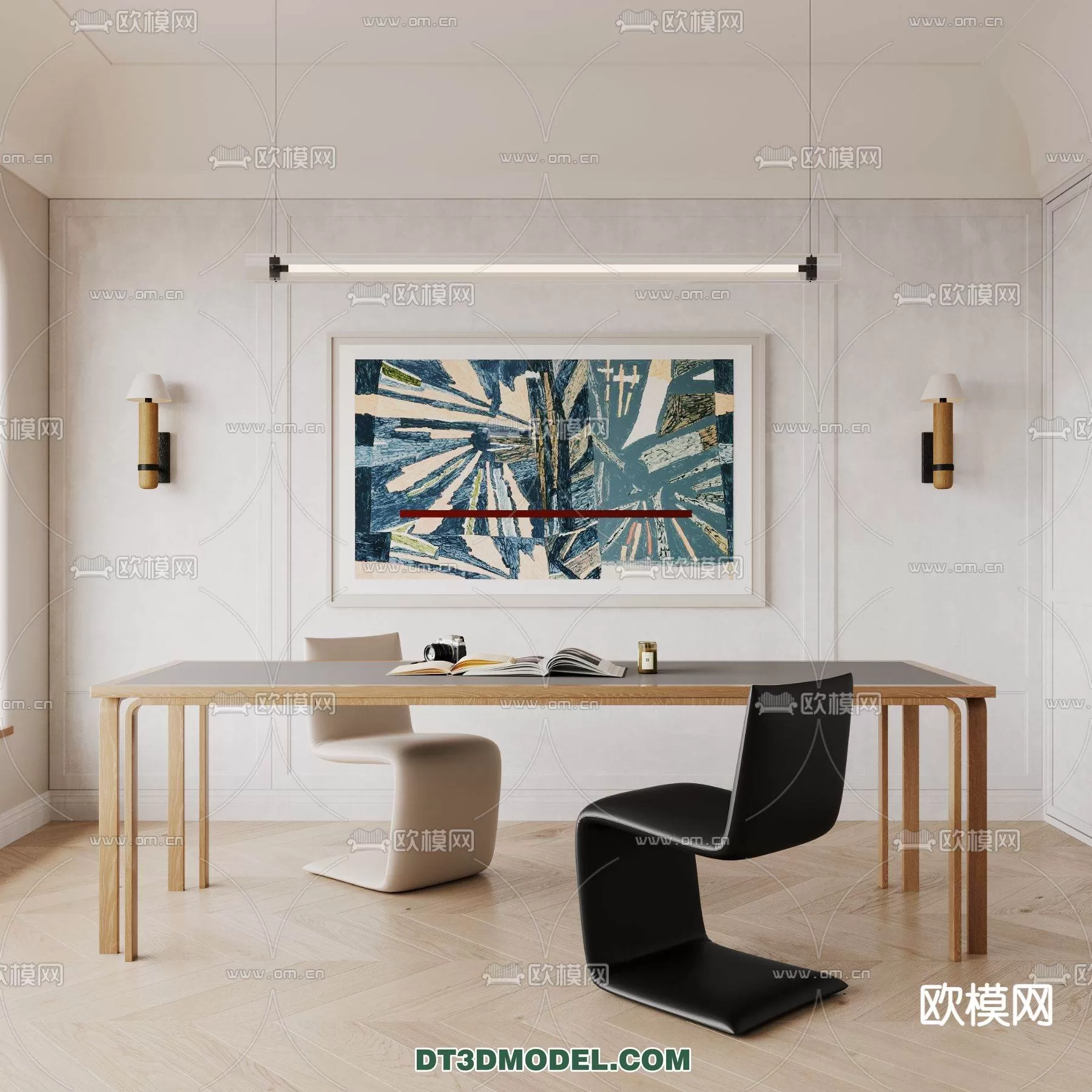 WABI SABI STYLE 3D MODELS – DINING TABLE – 0049