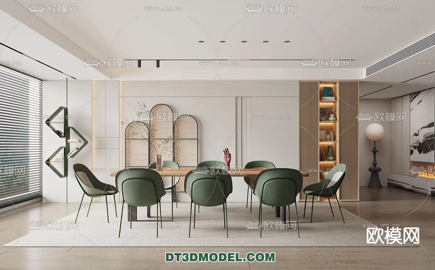 WABI SABI STYLE 3D MODELS – DINING TABLE – 0050