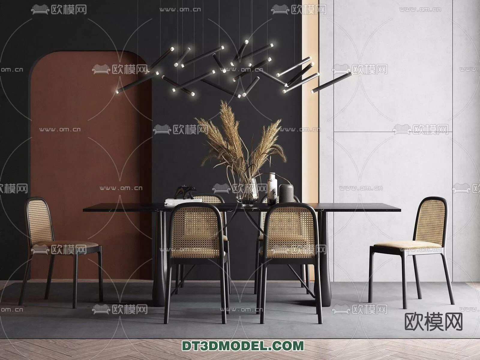 WABI SABI STYLE 3D MODELS – DINING TABLE – 0051
