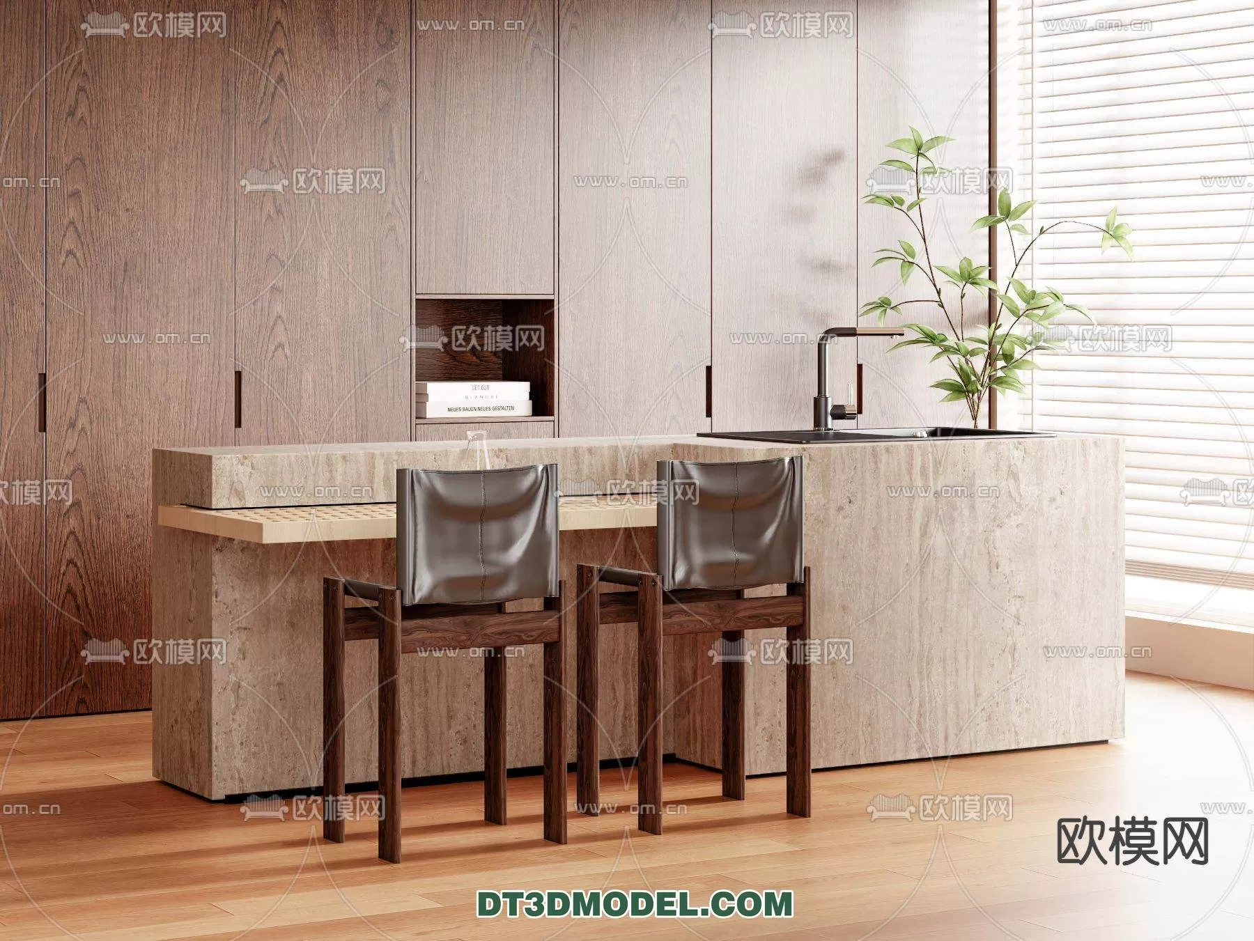 WABI SABI STYLE 3D MODELS – DINING TABLE – 0053