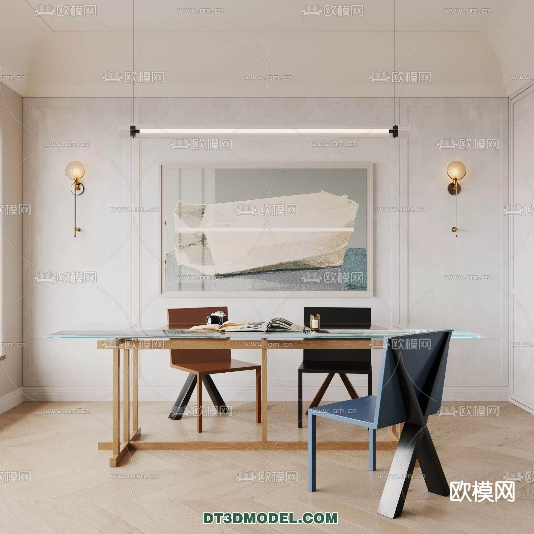 WABI SABI STYLE 3D MODELS – DINING TABLE – 0055