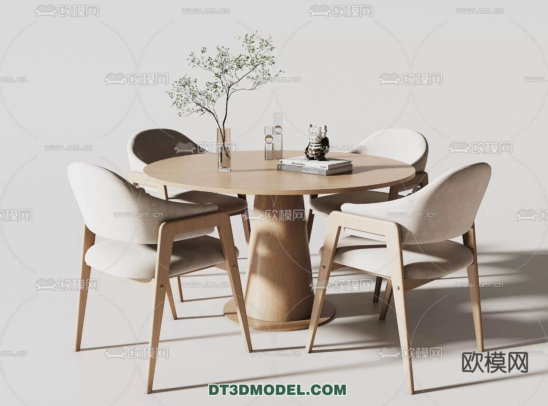 WABI SABI STYLE 3D MODELS – DINING TABLE – 0058