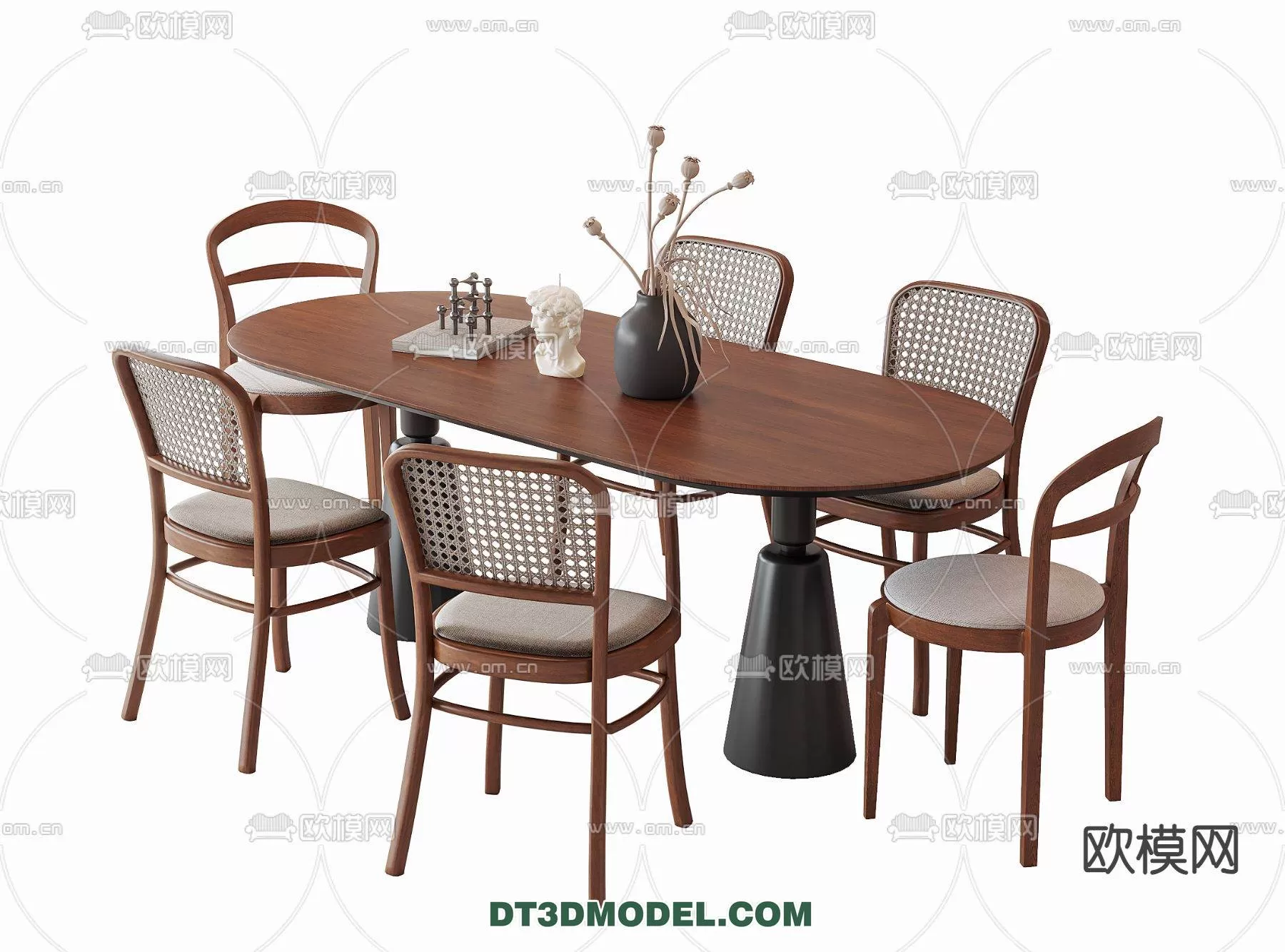 WABI SABI STYLE 3D MODELS – DINING TABLE – 0062