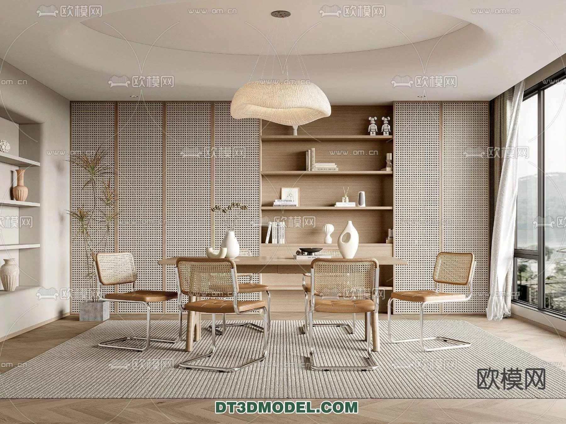 WABI SABI STYLE 3D MODELS – DINING TABLE – 0068