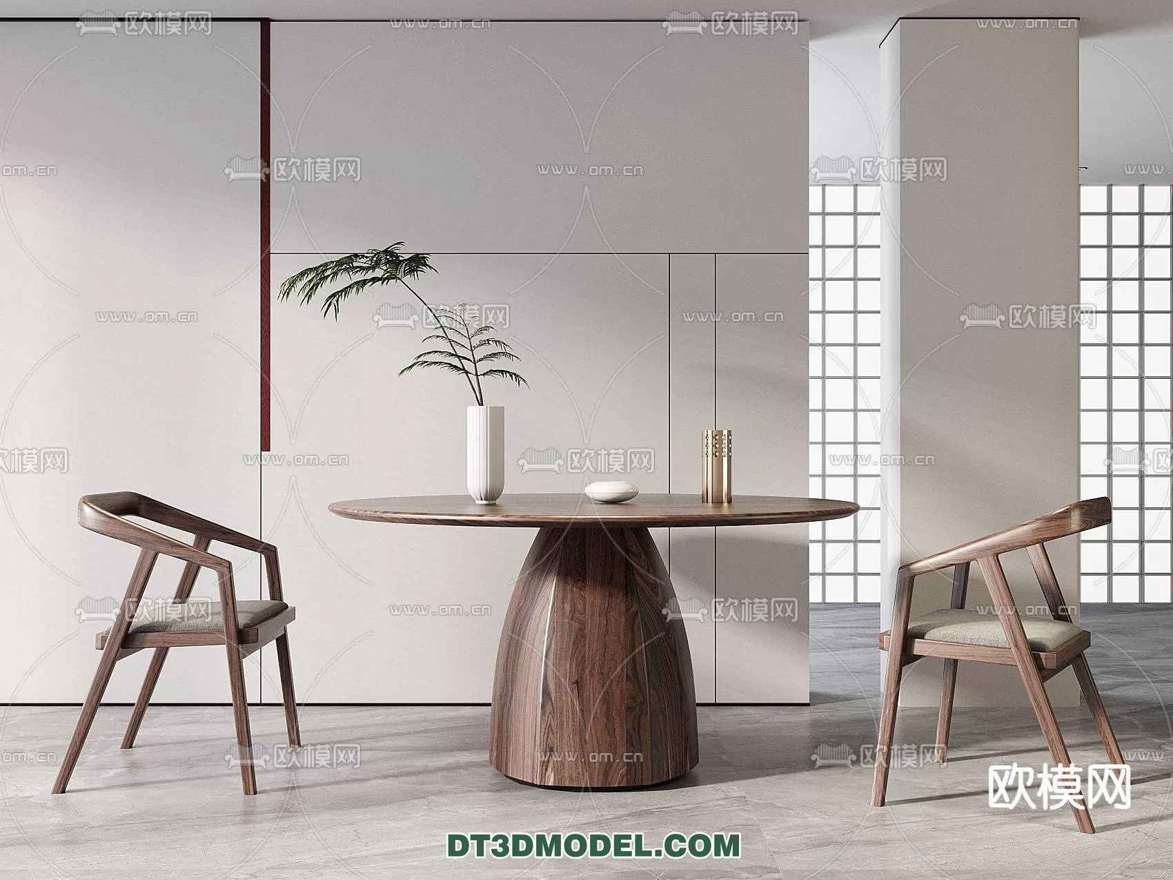 WABI SABI STYLE 3D MODELS – DINING TABLE – 0071