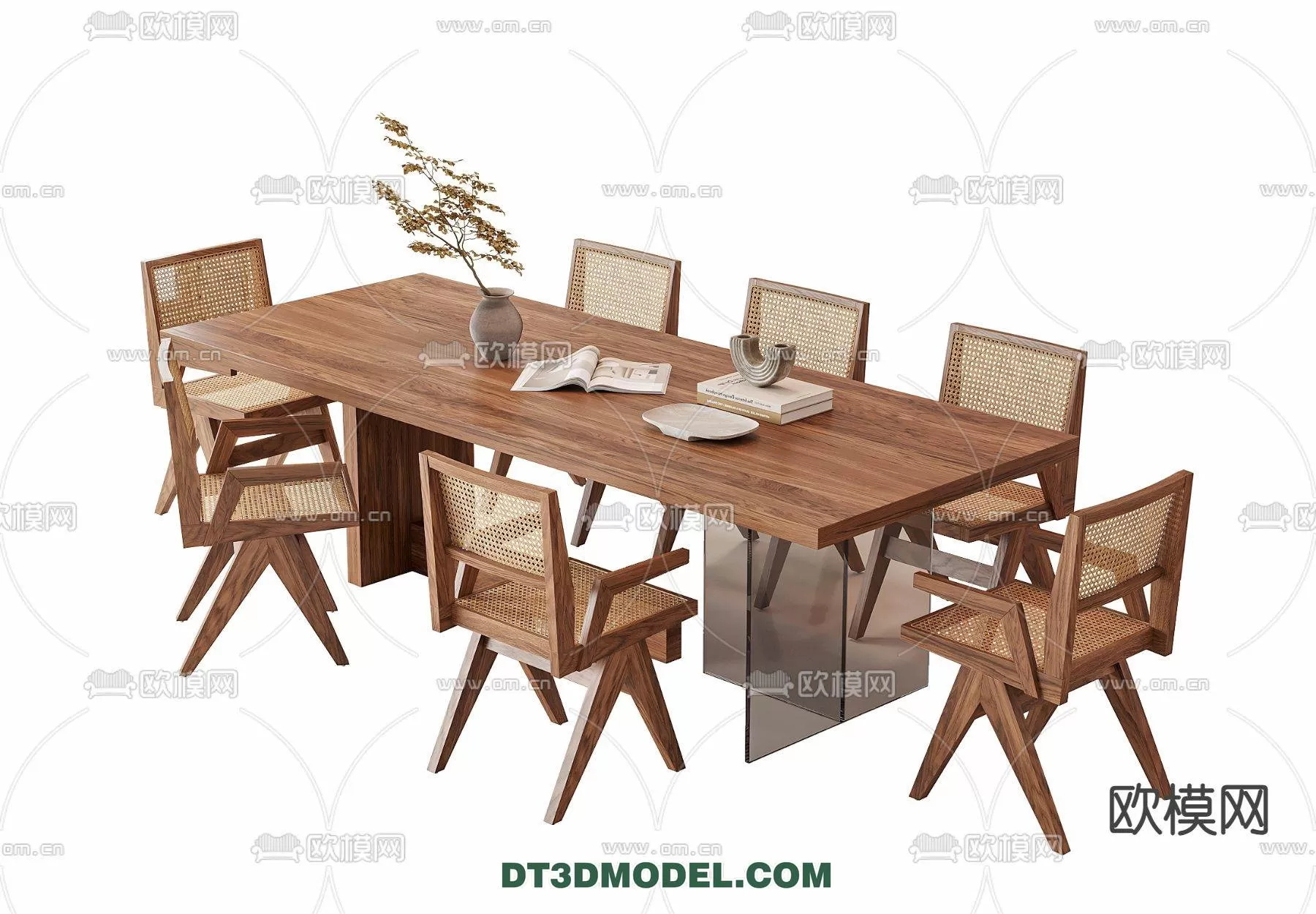 WABI SABI STYLE 3D MODELS – DINING TABLE – 0073
