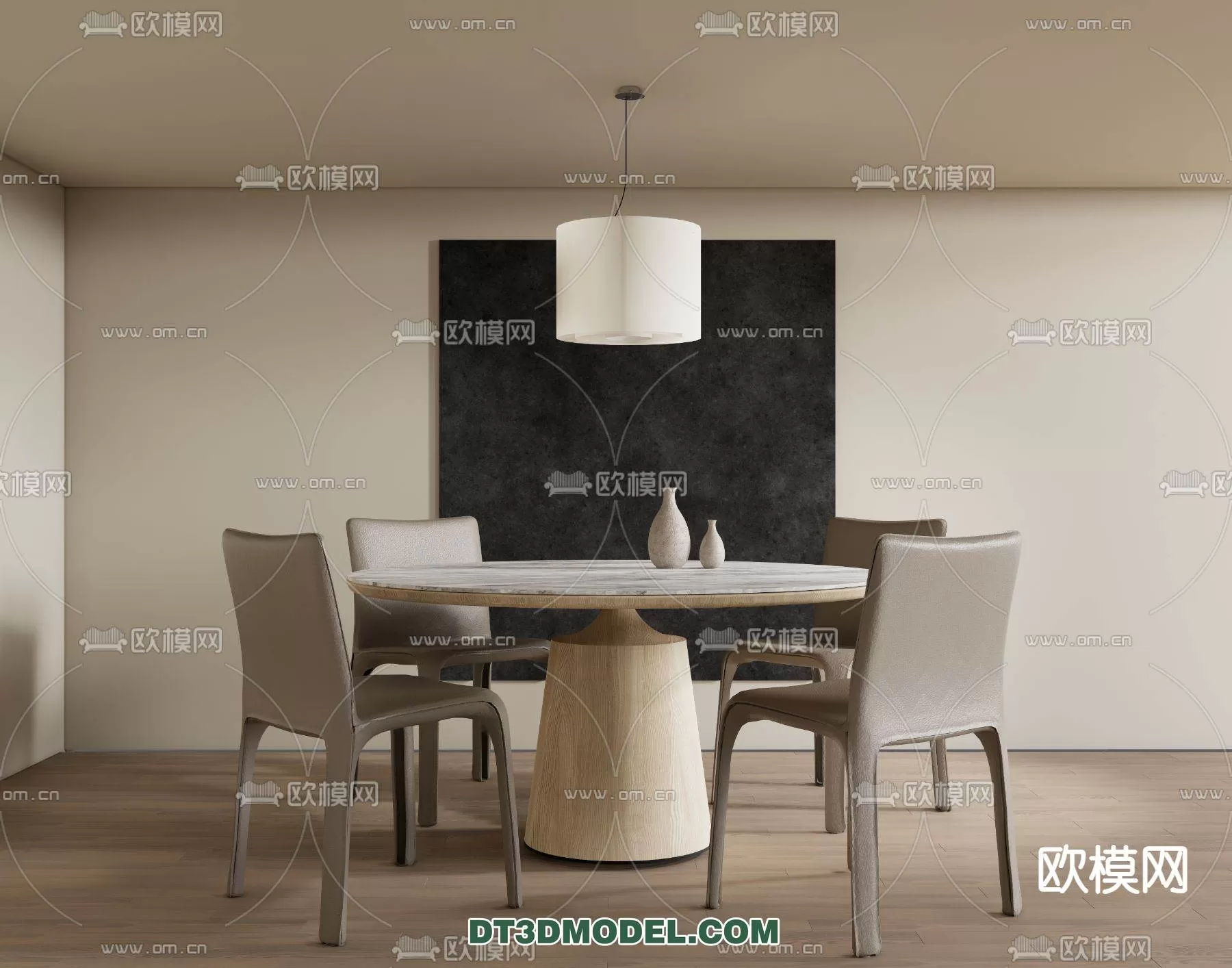 WABI SABI STYLE 3D MODELS – DINING TABLE – 0074