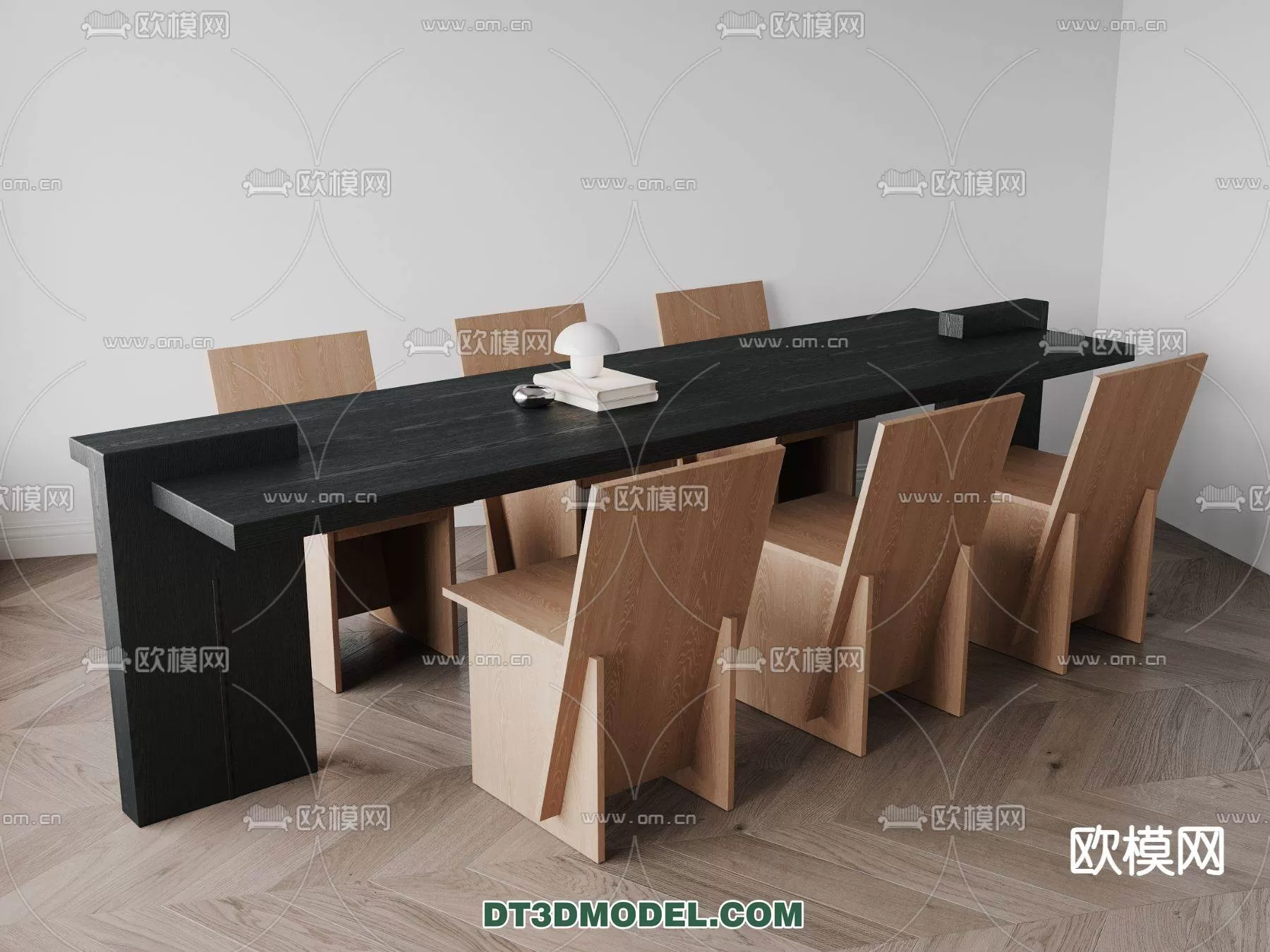 WABI SABI STYLE 3D MODELS – DINING TABLE – 0077