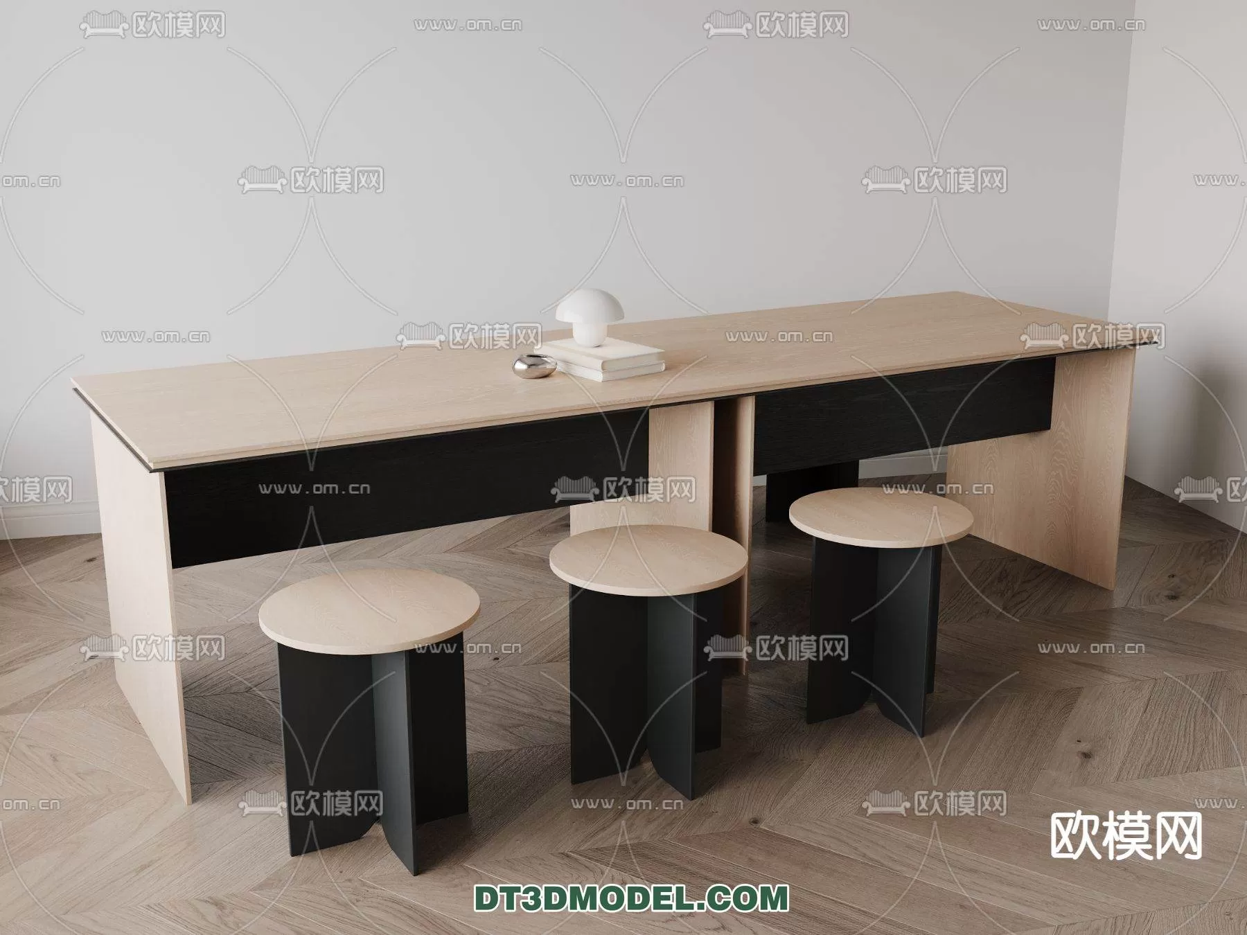 WABI SABI STYLE 3D MODELS – DINING TABLE – 0078