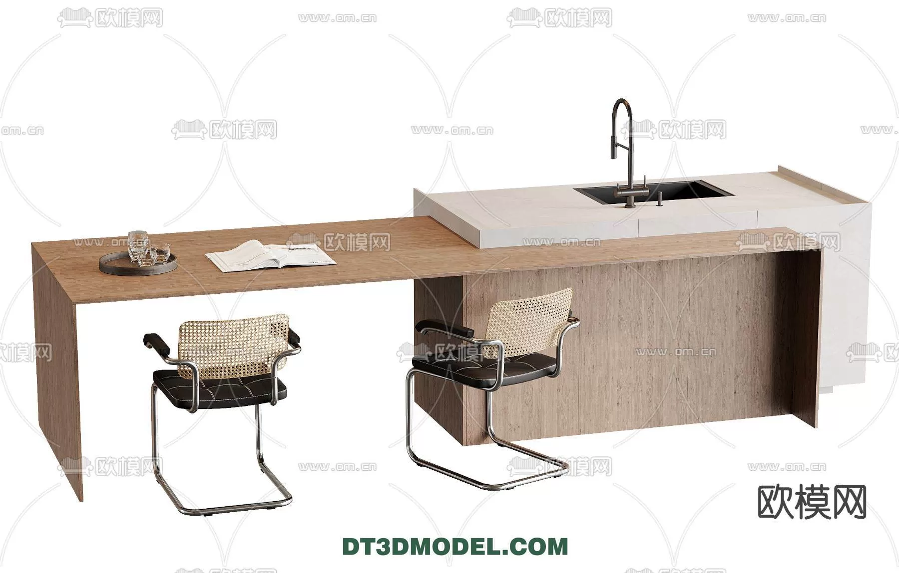 WABI SABI STYLE 3D MODELS – DINING TABLE – 0081