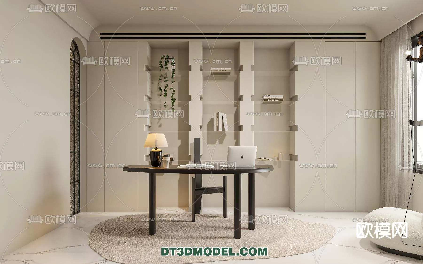 WABI SABI STYLE 3D MODELS – DINING TABLE – 0082