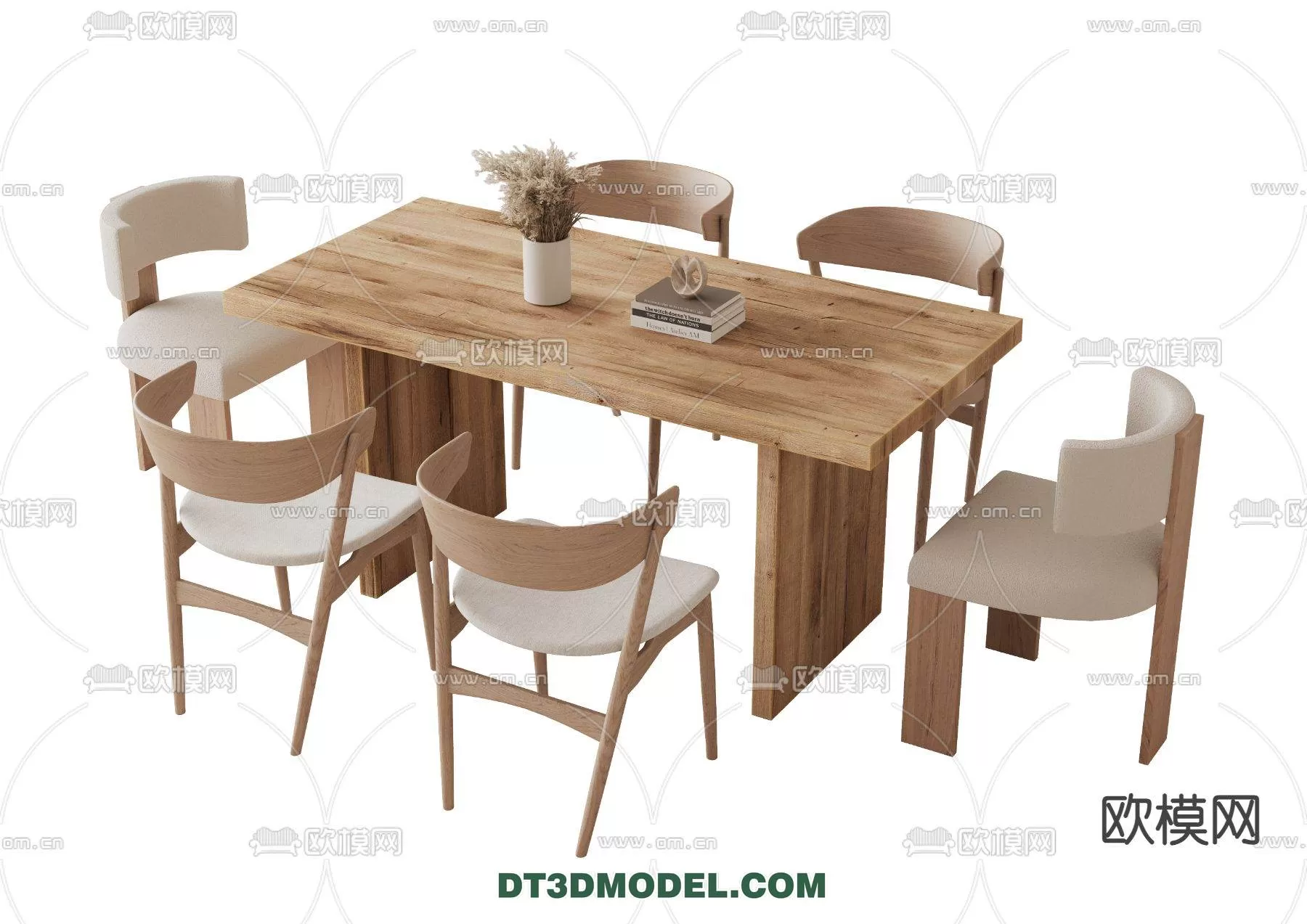 WABI SABI STYLE 3D MODELS – DINING TABLE – 0092