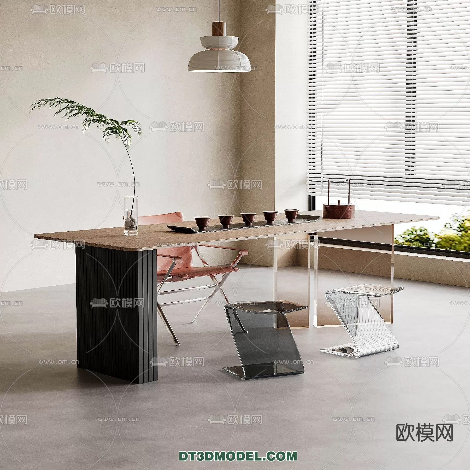 WABI SABI STYLE 3D MODELS – DINING TABLE – 0104