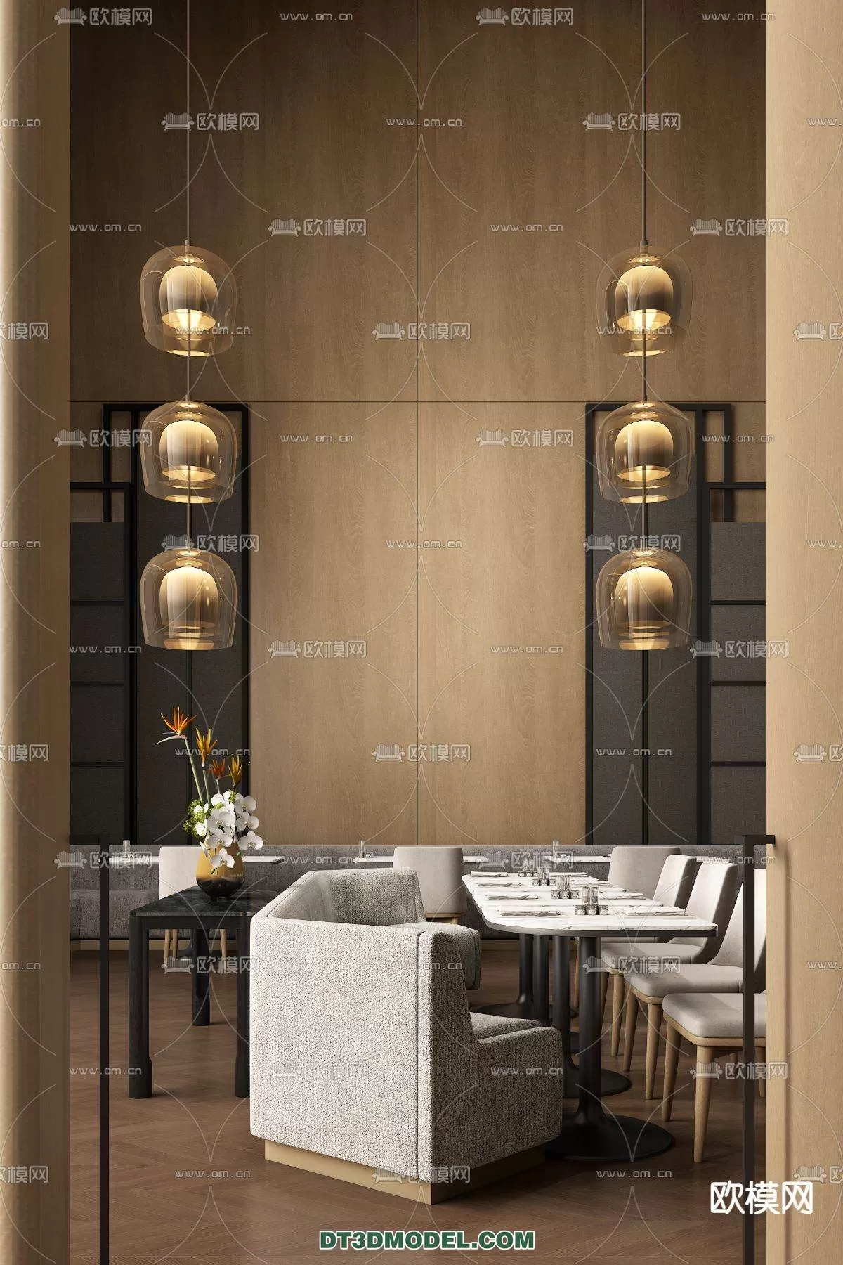 WABI SABI STYLE 3D MODELS – DINING TABLE – 0109