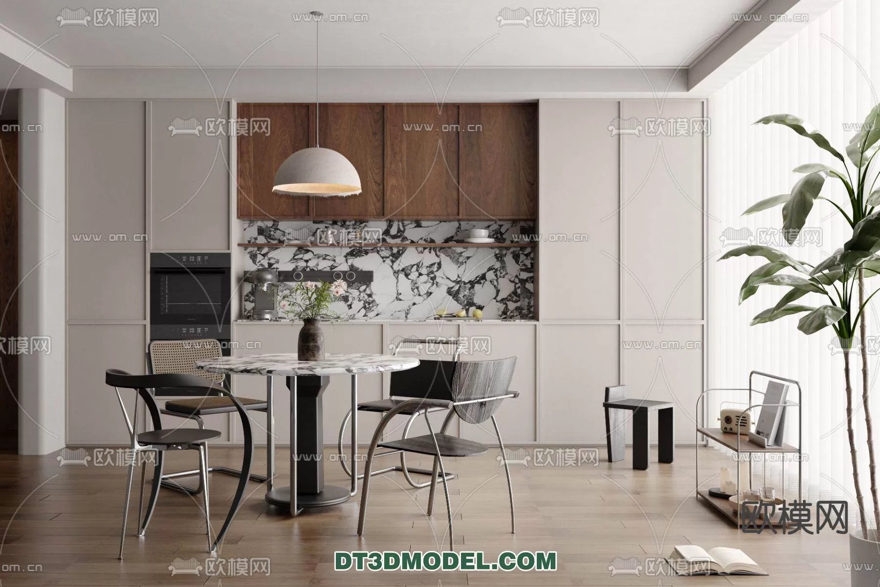 WABI SABI STYLE 3D MODELS – DINING TABLE – 0113