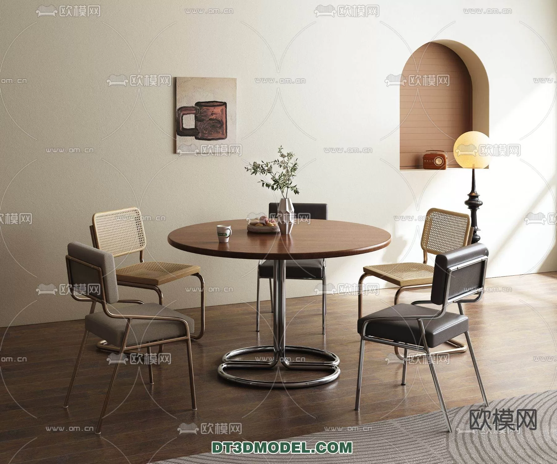 WABI SABI STYLE 3D MODELS – DINING TABLE – 0114