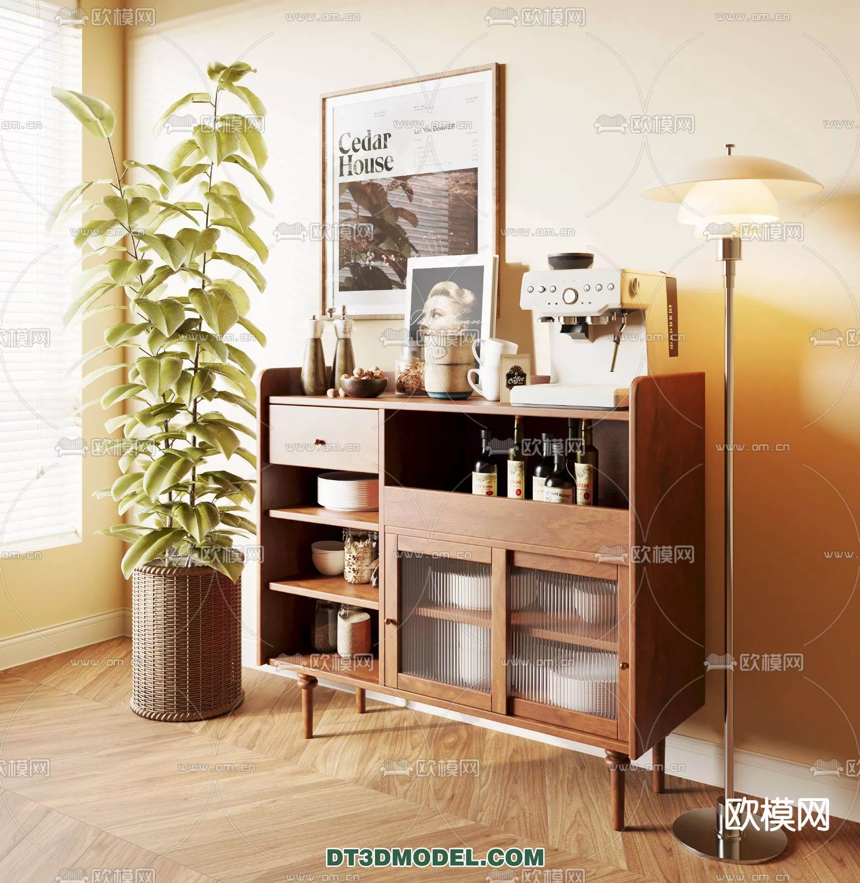 WABI SABI STYLE 3D MODELS – DINING TABLE – 0117