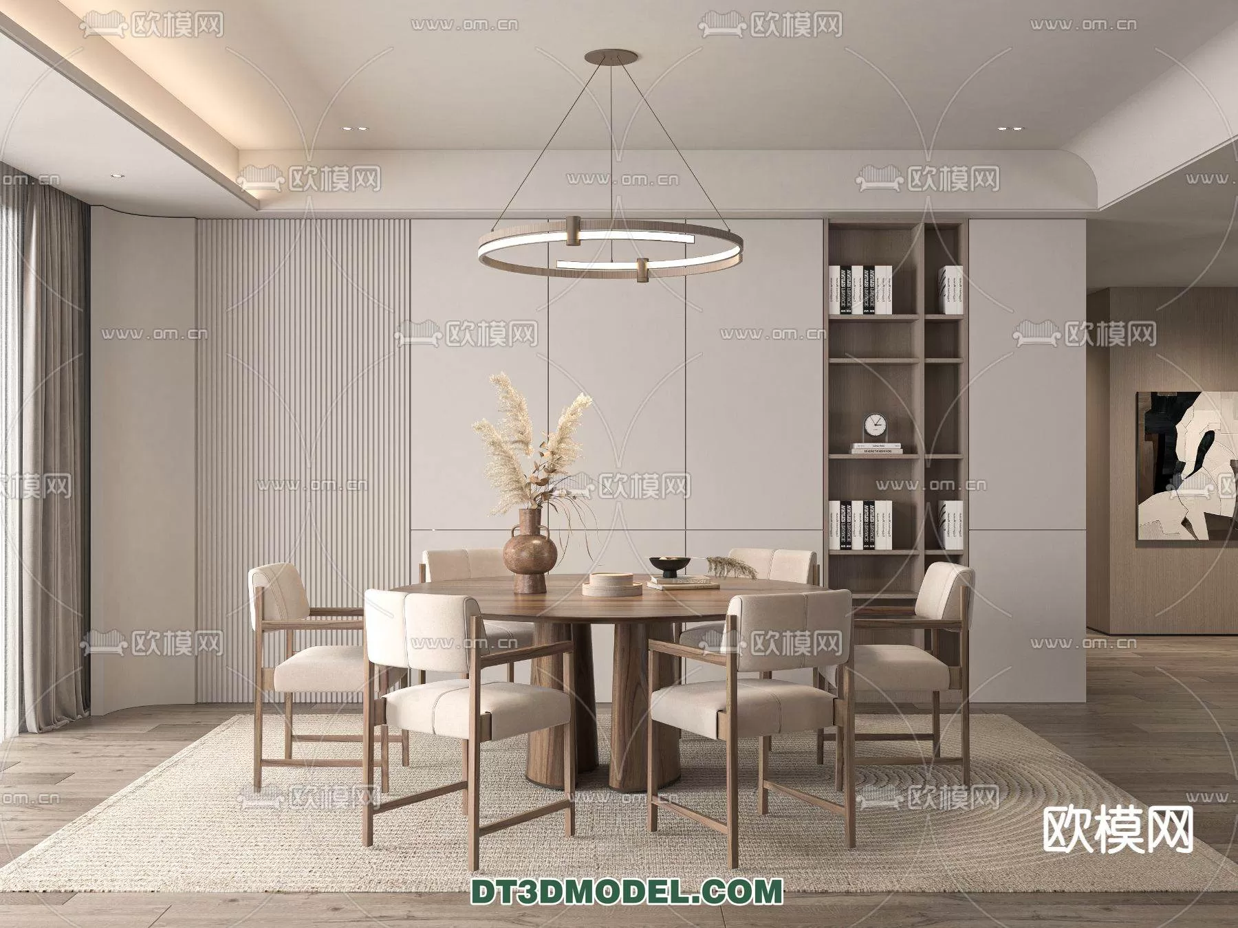 WABI SABI STYLE 3D MODELS – DINING TABLE – 0121