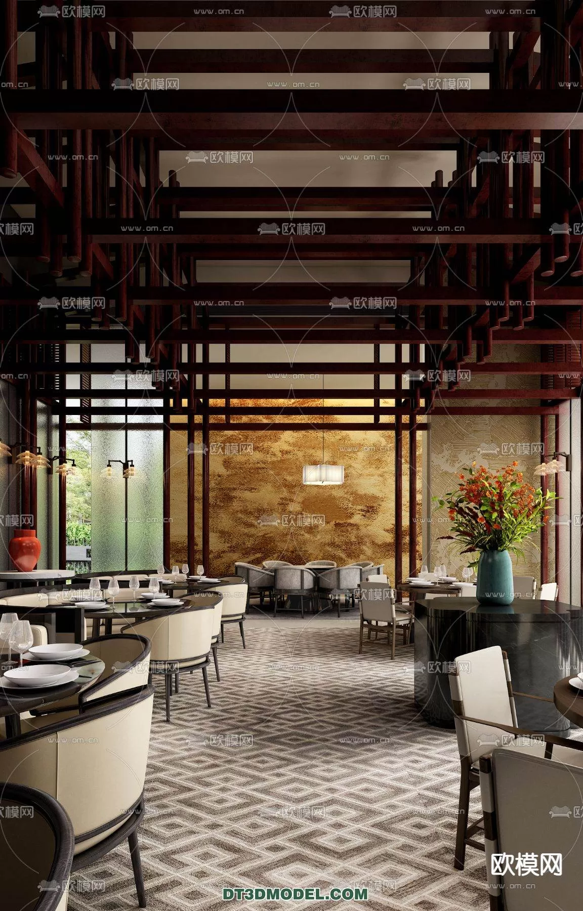 WABI SABI STYLE 3D MODELS – DINING TABLE – 0123