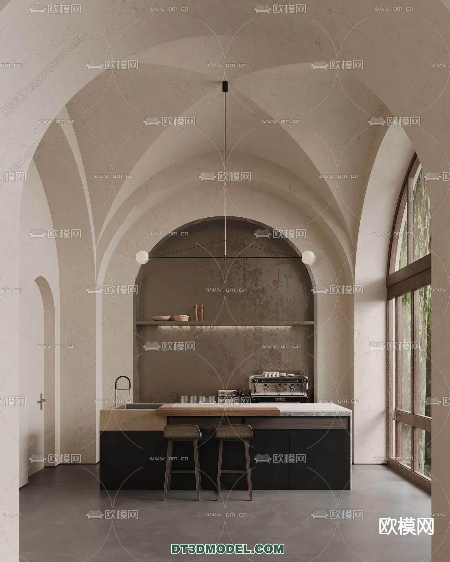 WABI SABI STYLE 3D MODELS – DINING TABLE – 0124