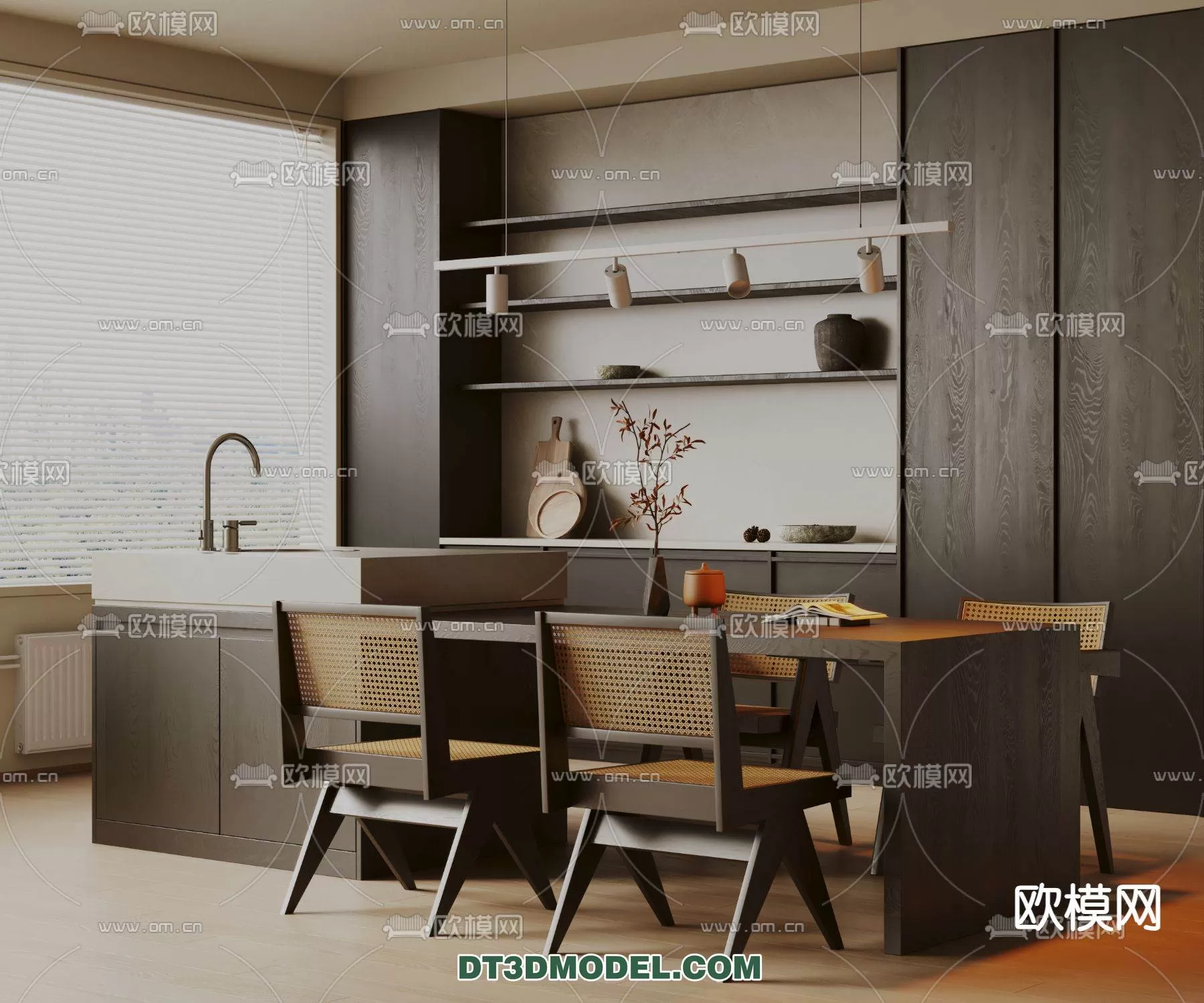 WABI SABI STYLE 3D MODELS – DINING TABLE – 0131