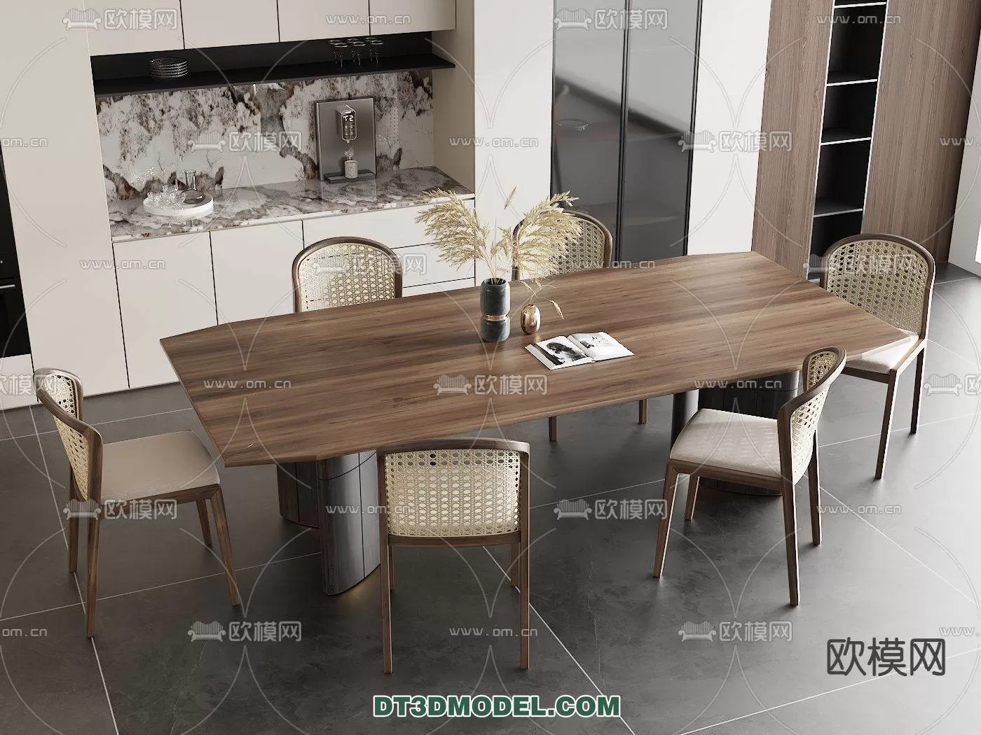 WABI SABI STYLE 3D MODELS – DINING TABLE – 0139